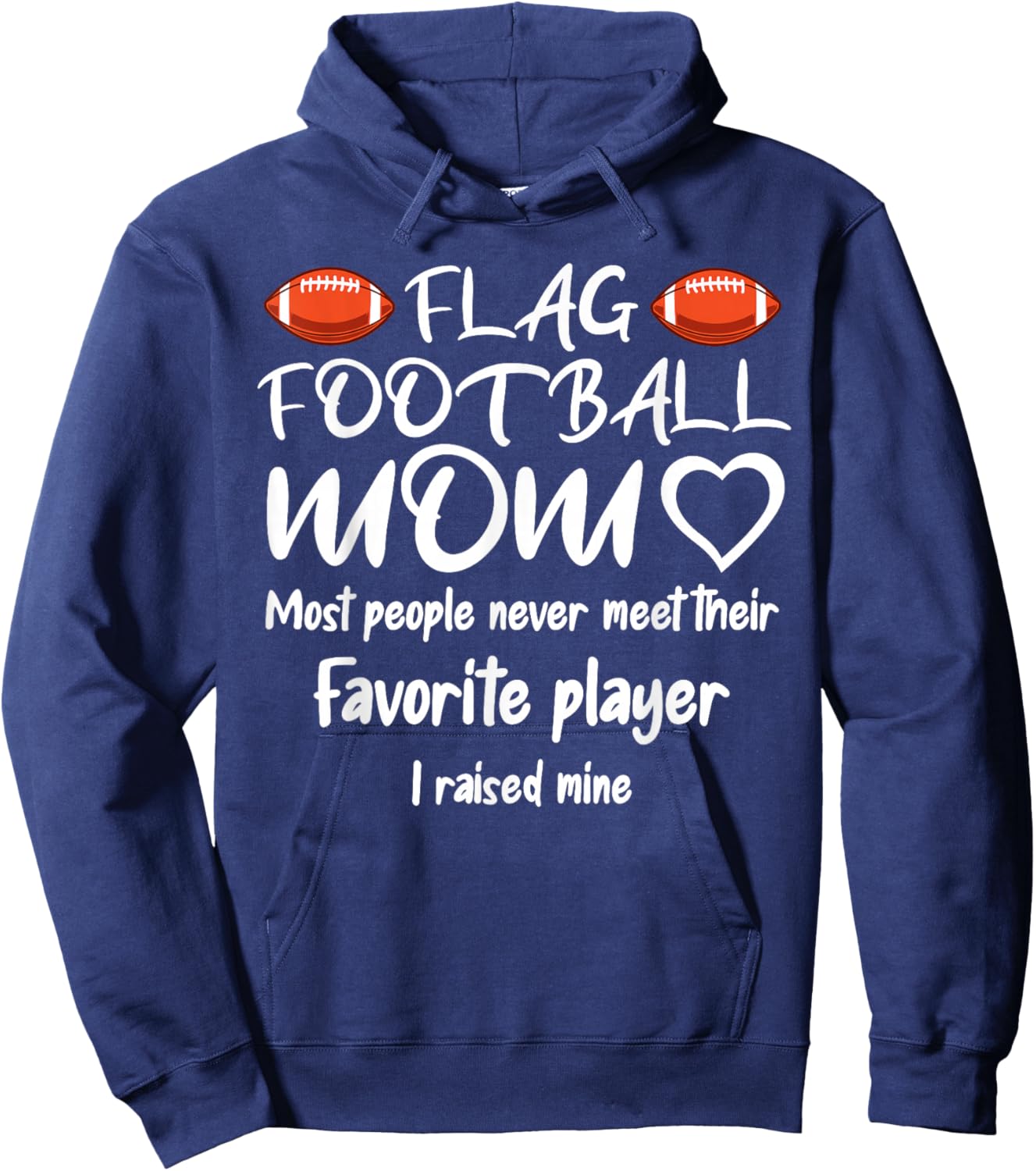 Flag Football Mom Hoodie - Hoodie | Navy