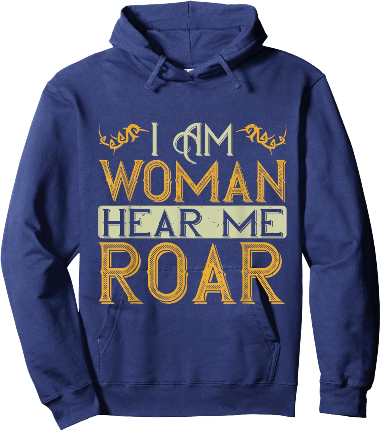 I Am Woman Hear Me Roar Love Bike Hoodie - Hoodie | Navy