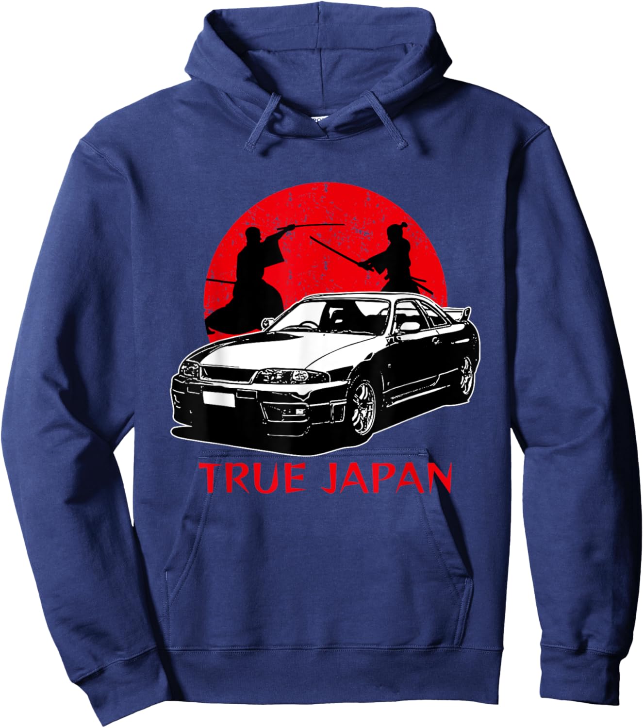 JDM Japan Motorsport Tuning Car 90s Hoodie - Hoodie | Navy