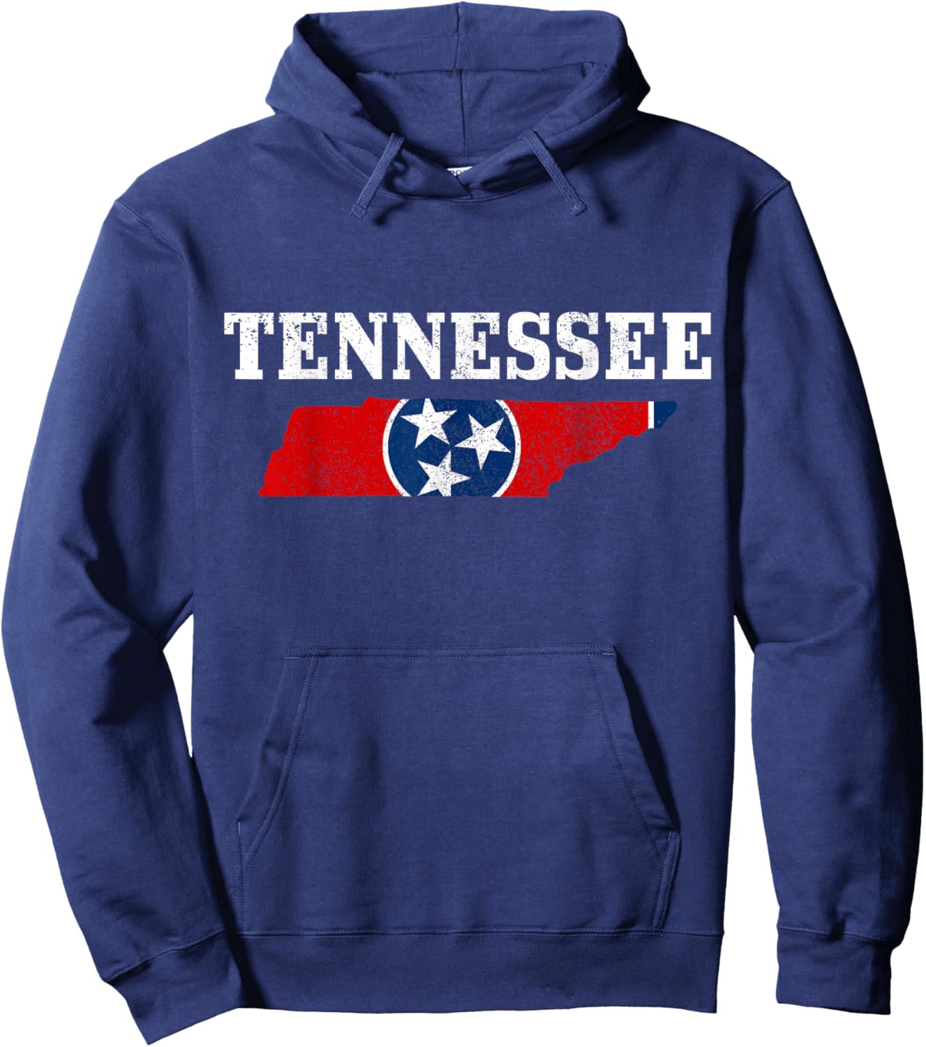 Tennessee Flag State Map Pride Vintage Nashville TN Hoodie - Hoodie | Navy