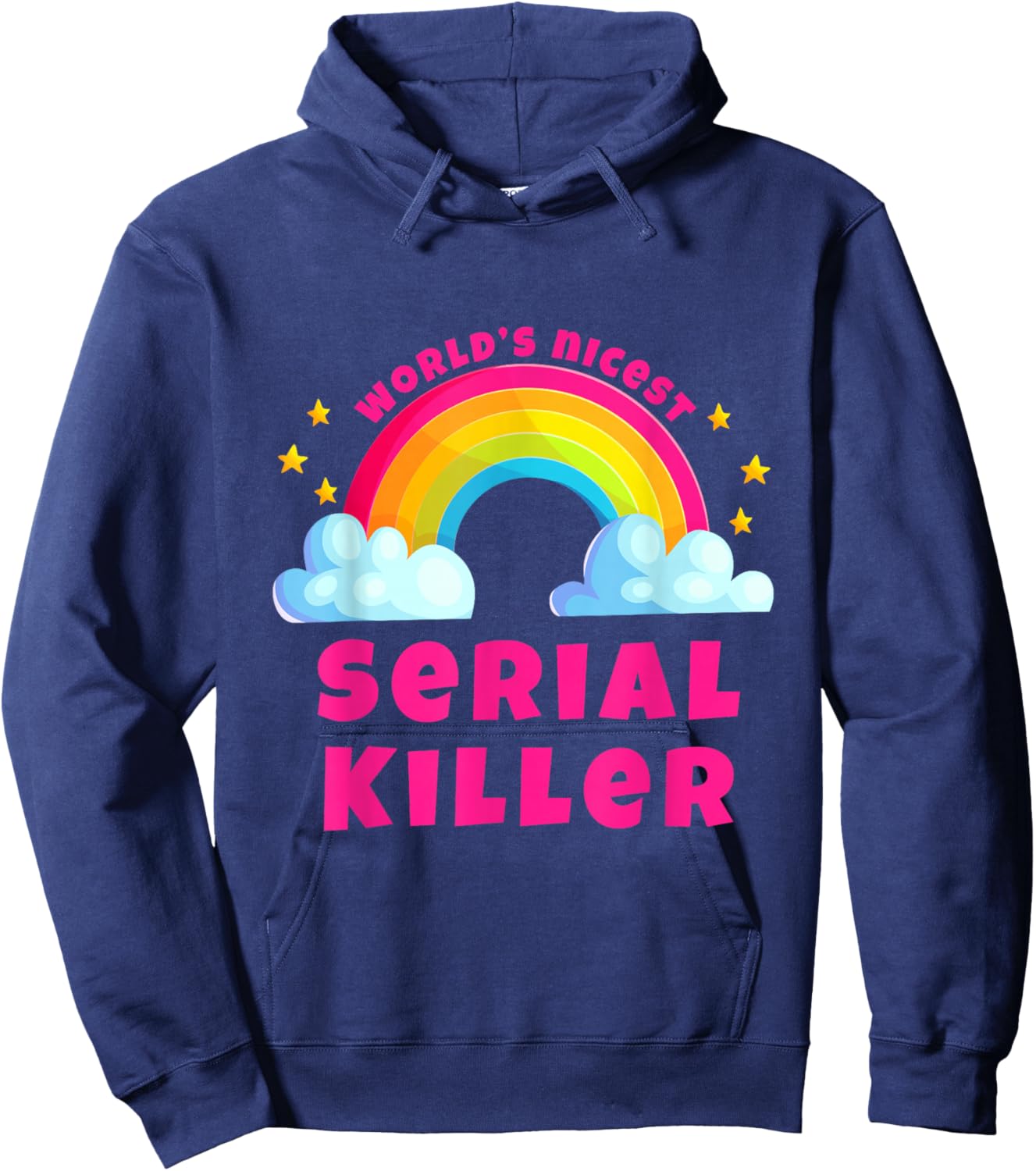 World's Nicest Serial Killer | Sarcastic Retro Serial Killer Hoodie - Hoodie | Navy
