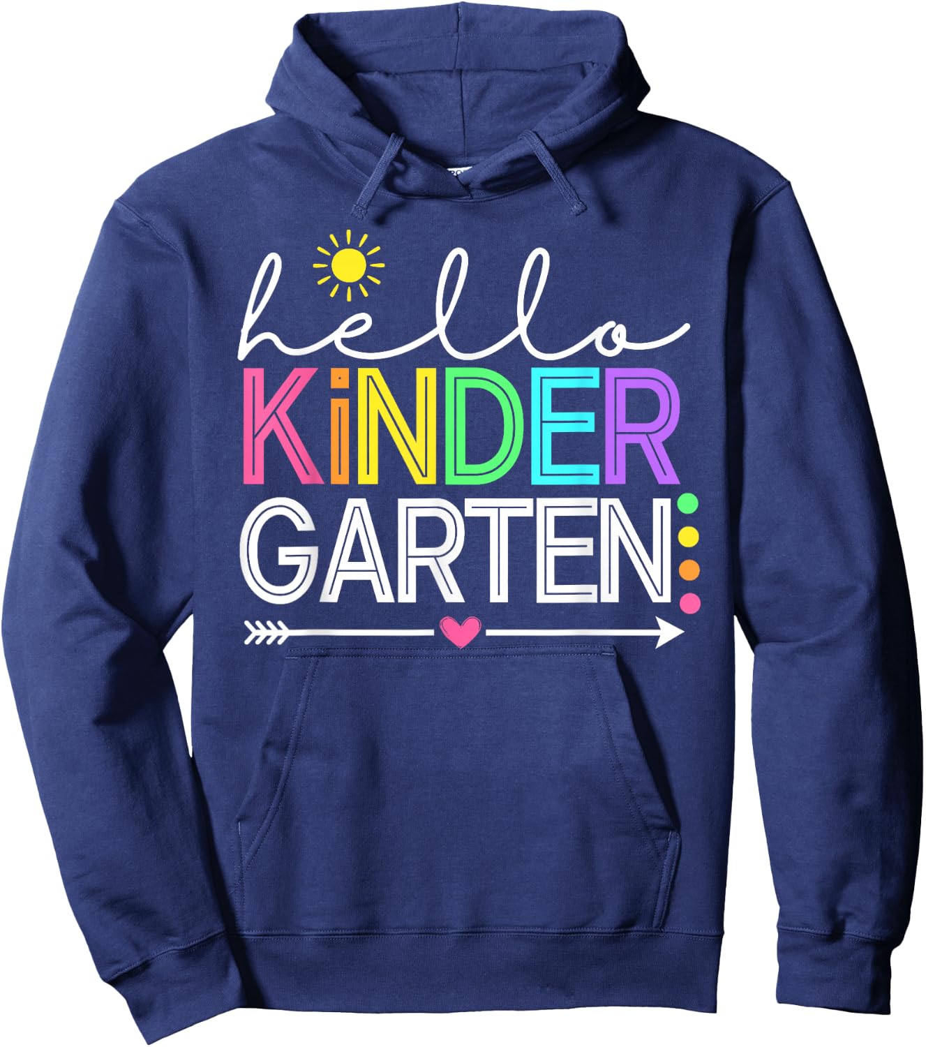 Hello Kindergarten for Teacher and Student - Back to School Hoodie - Hoodie | Navy