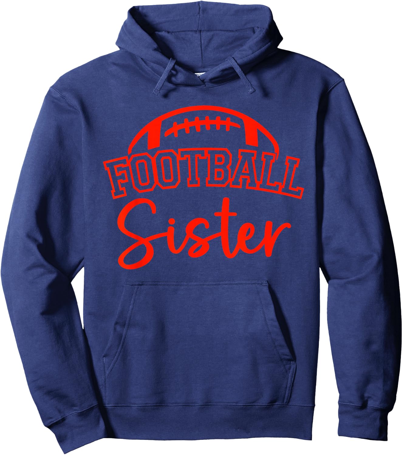 Football Sister Matching Family Football Hoodie - Hoodie | Navy
