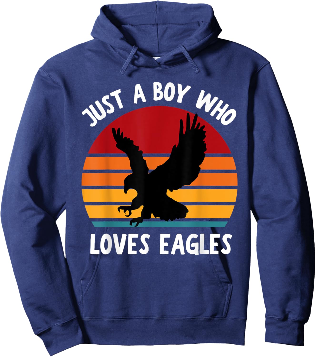 Just A Boy Who Loves Eagle Birds Funny Kids Boys Toddler Hoodie - Hoodie | Navy