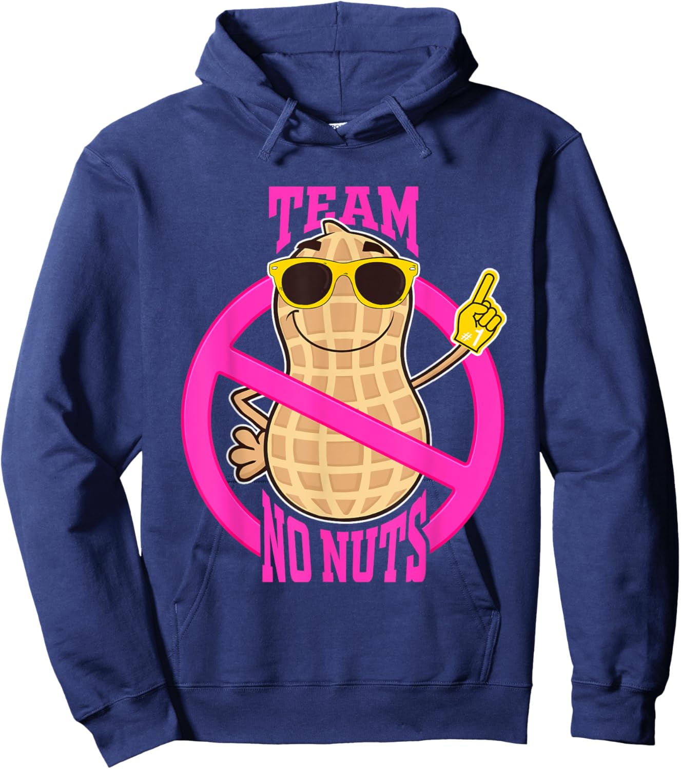 Team No Nuts gender reveal pregnancy announcement baby girl Hoodie - Hoodie | Navy