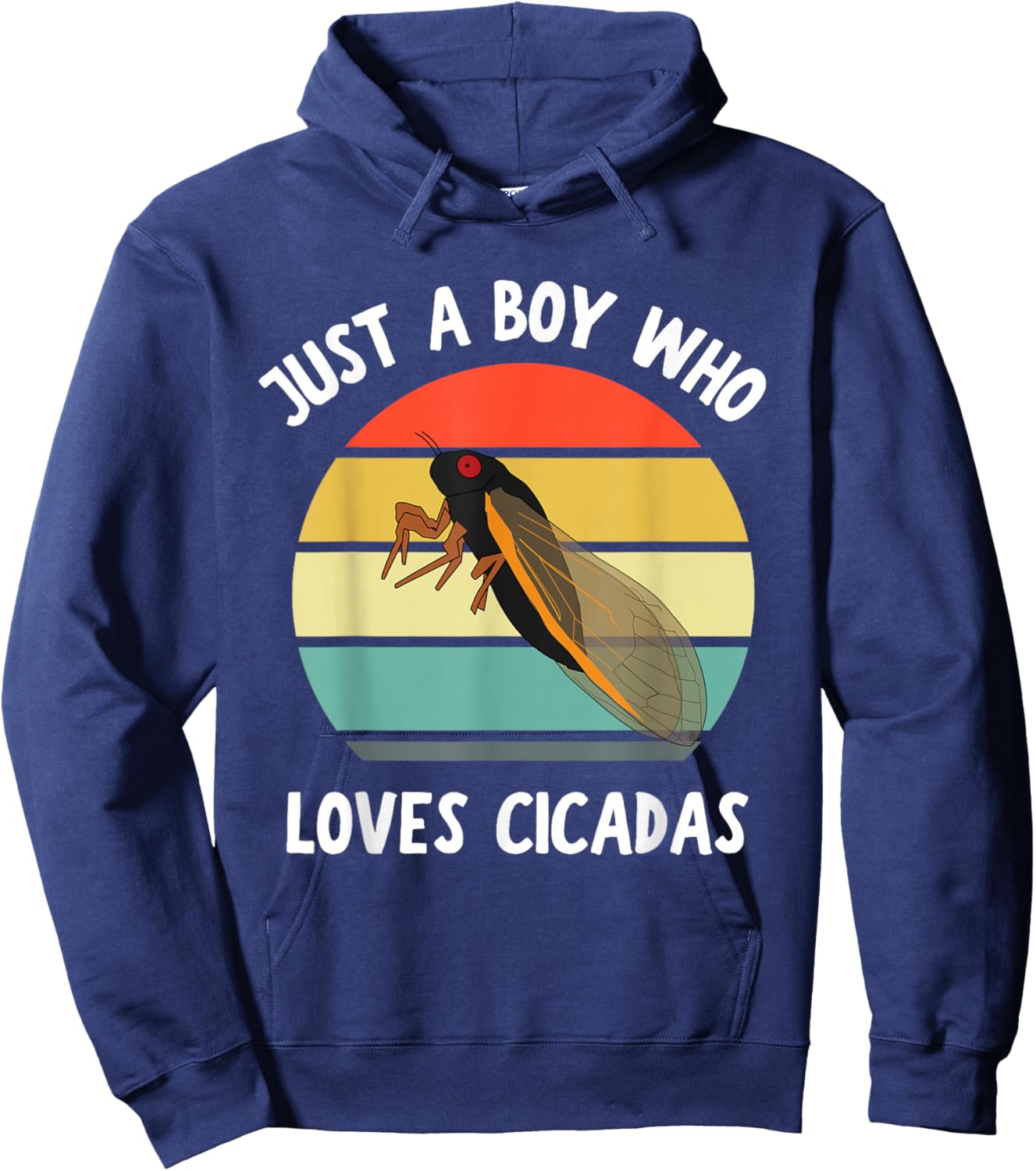Just A Boy Who Loves Cicadas Future Entomologist Kids Boys Hoodie - Hoodie | Navy