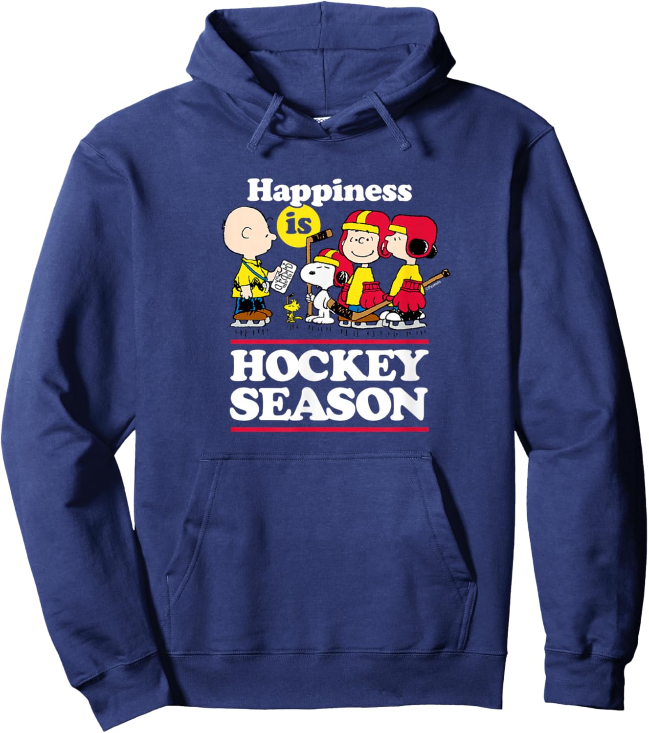 Peanuts - Happiness is Hockey Season Hoodie - Hoodie | Navy