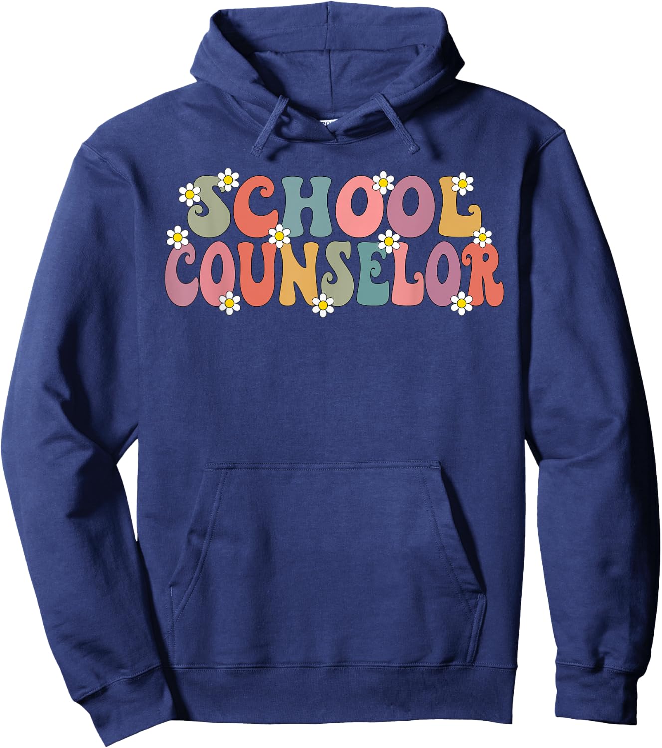 Groovy School Counselor Back To School Teacher Counseling Hoodie - Hoodie | Navy