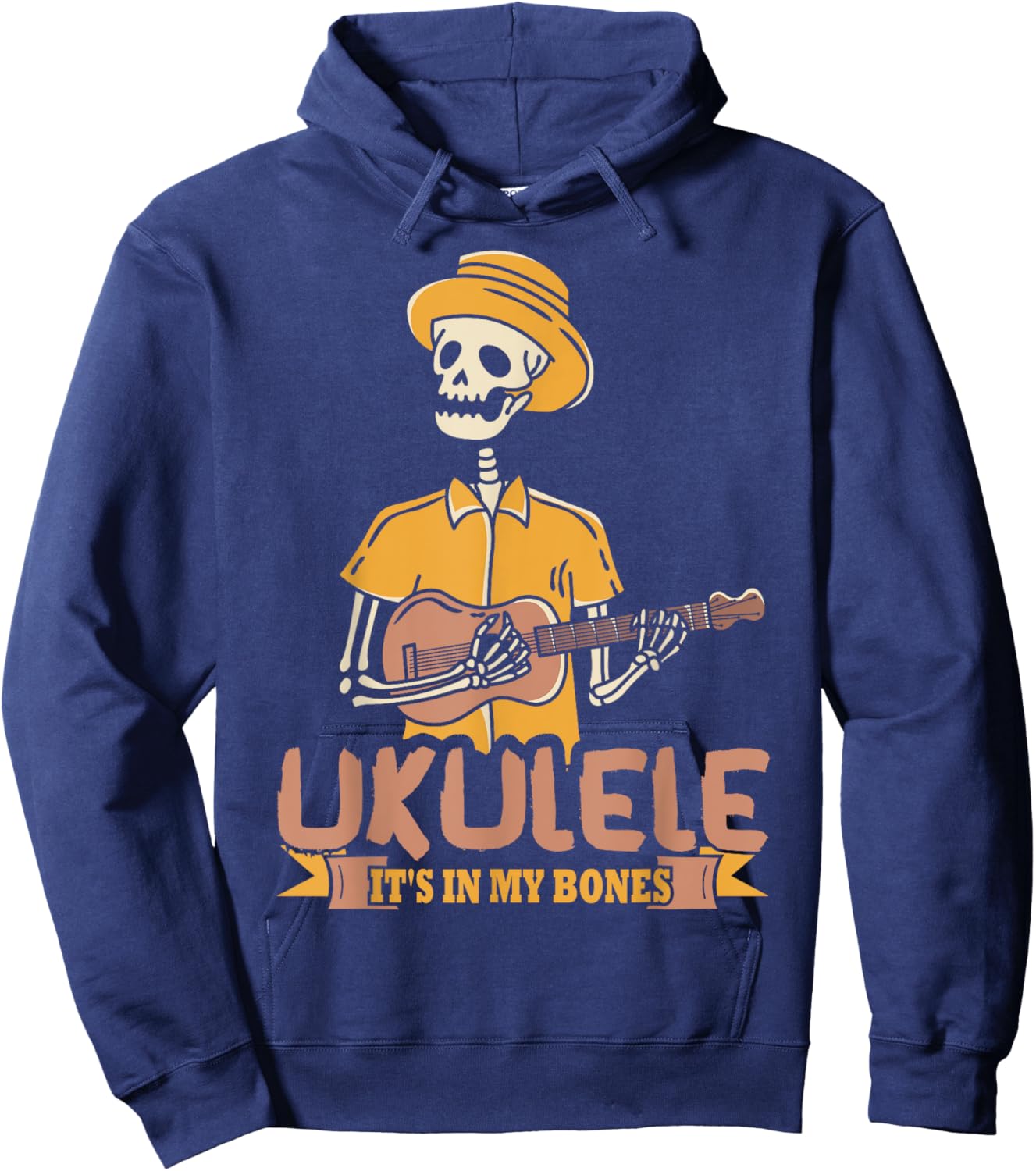 Vintage Ukulele It's In My Bones Guitar Player Ukulele Gift Hoodie - Hoodie | Navy