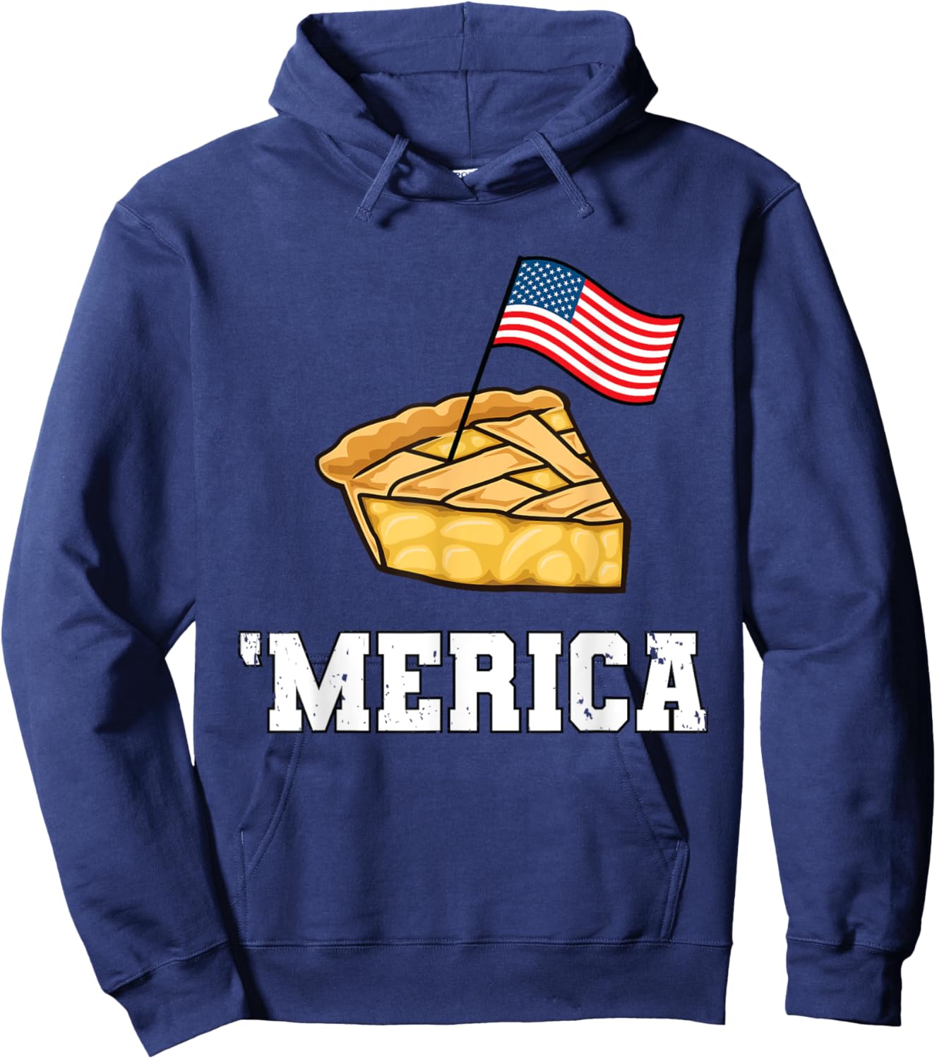 American Flag Shirt USA Apple Pie Merica 4th of July Hoodie - Hoodie | Navy