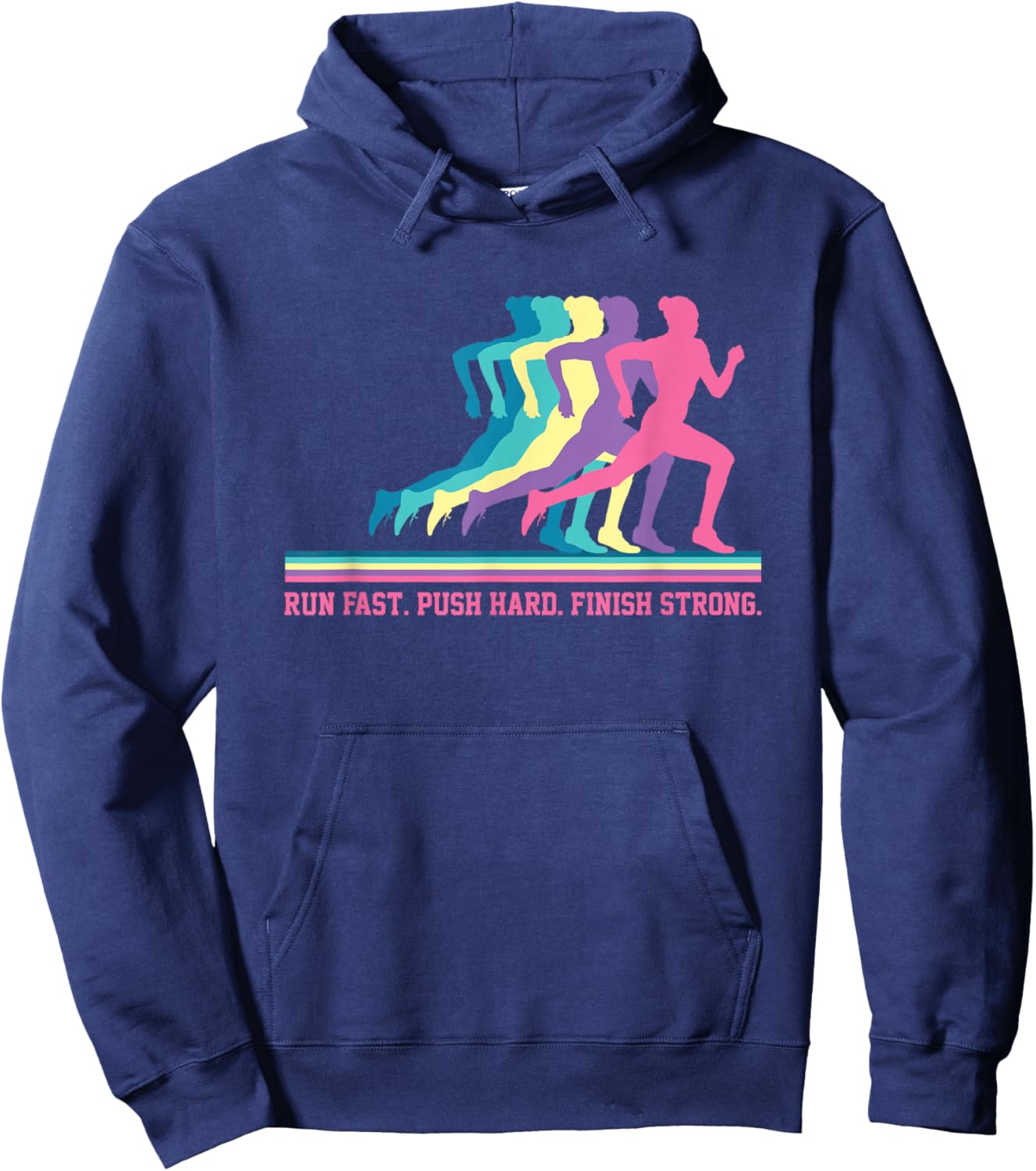 Women's Running Athletics Runner Motivation Training Hoodie - Hoodie | Navy