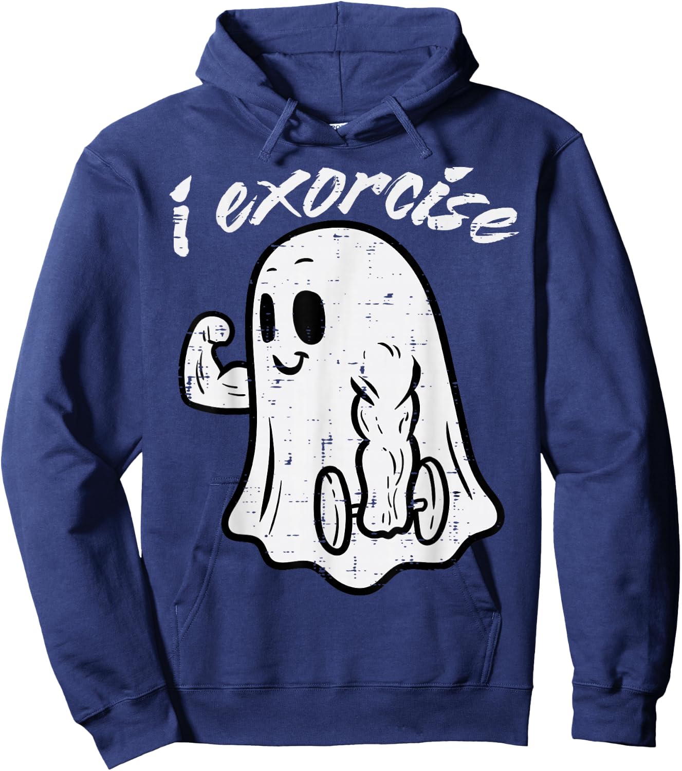 Halloween Exercise Ghost I Exorcise Gym Costume Women Men Hoodie - Hoodie | Navy