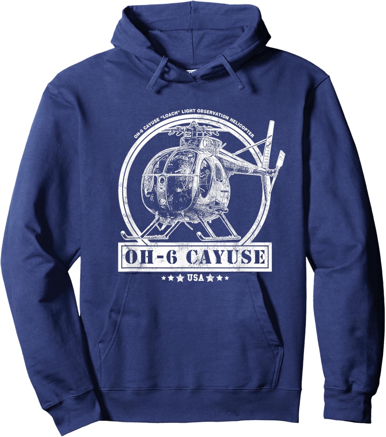 OH-6 "Loach" Cayuse Helicopter Hoodie - Hoodie | Navy