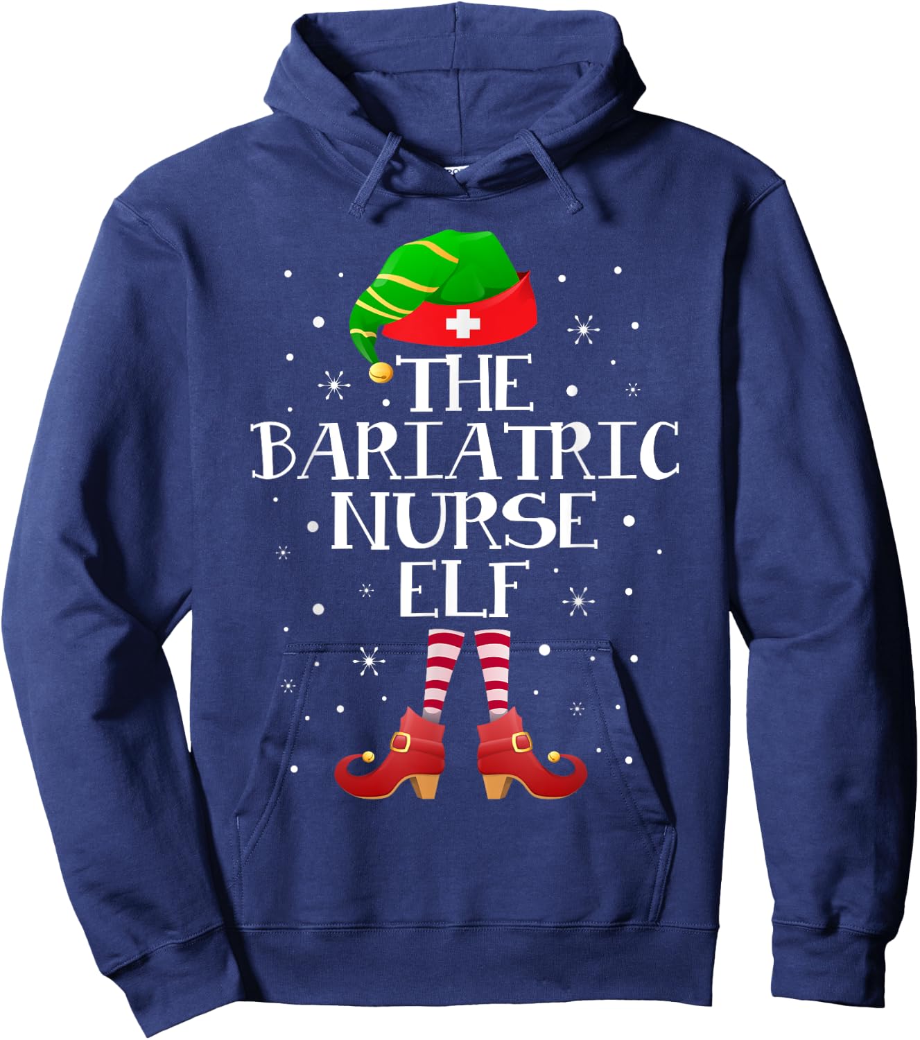 The Bariatric Nurse Elf Funny Bariatric Nurse Christmas Elf Hoodie - Hoodie | Navy