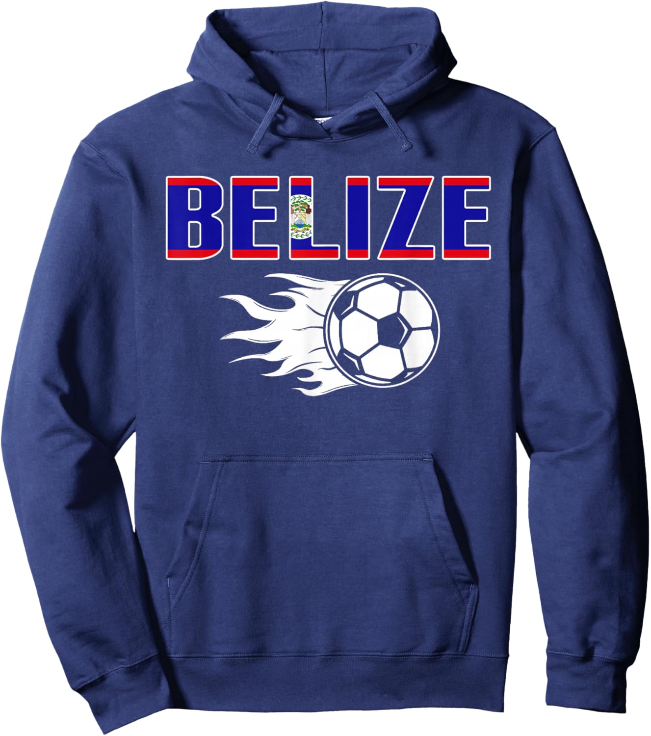 Proud Belize Soccer Fans Jersey - Belizean Football Lovers Hoodie - Hoodie | Navy