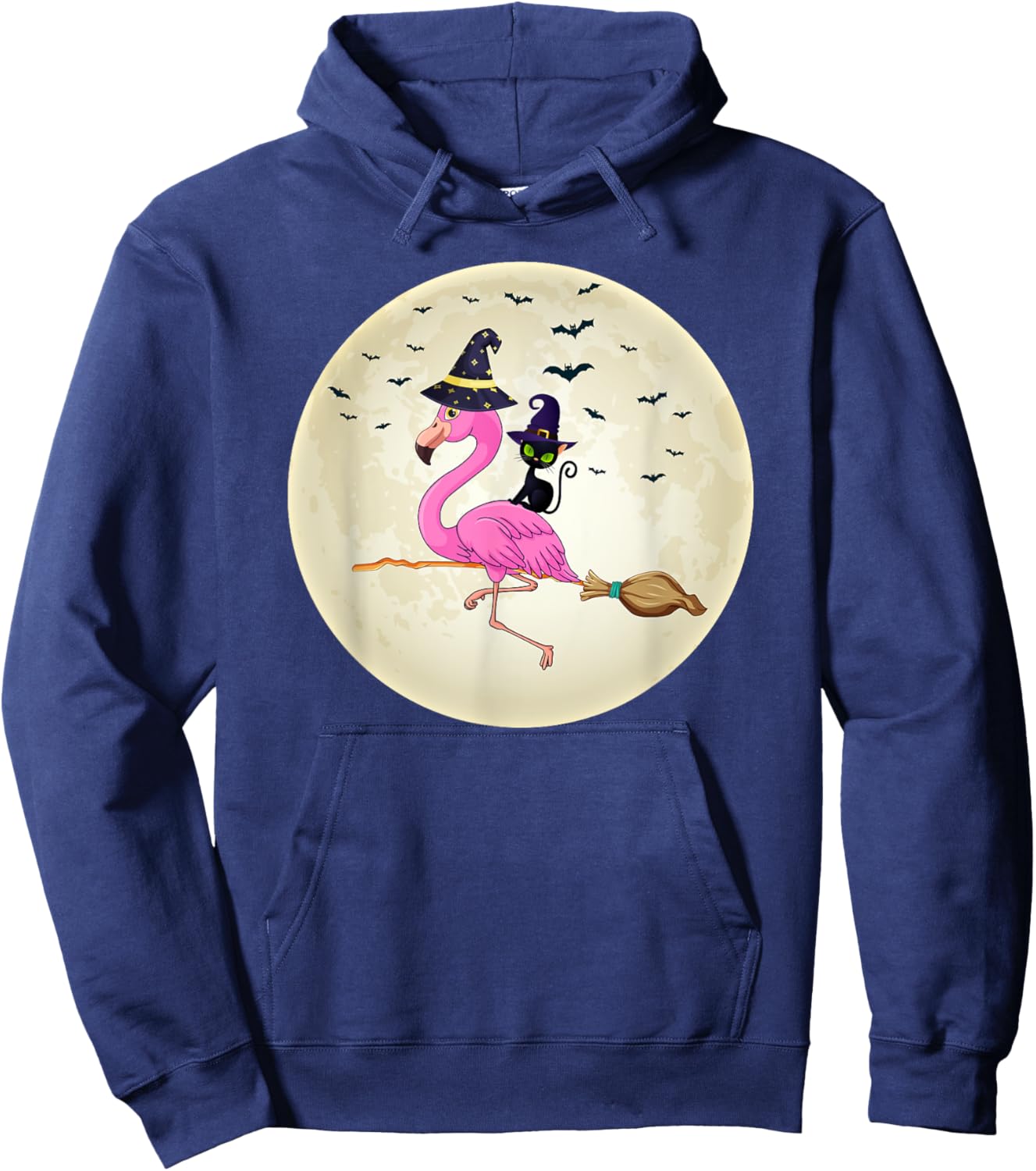 flamingo Halloween Costume Flamingo cat Halloween Men Women Kids Hoodie - Hoodie | Navy