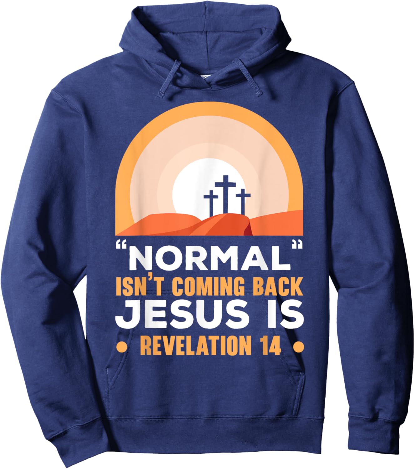Normal Isn't Coming Back Jesus Is Christian Believer Hoodie - Hoodie | Navy