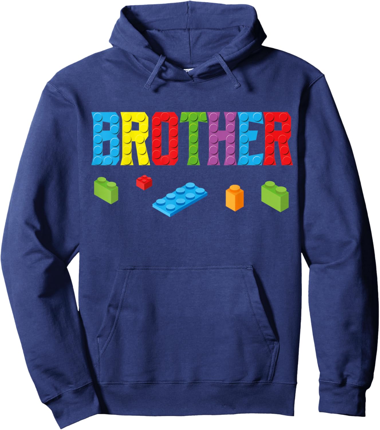 Brother Master Builder Building Bricks Blocks Family Set Men Hoodie - Hoodie | Navy