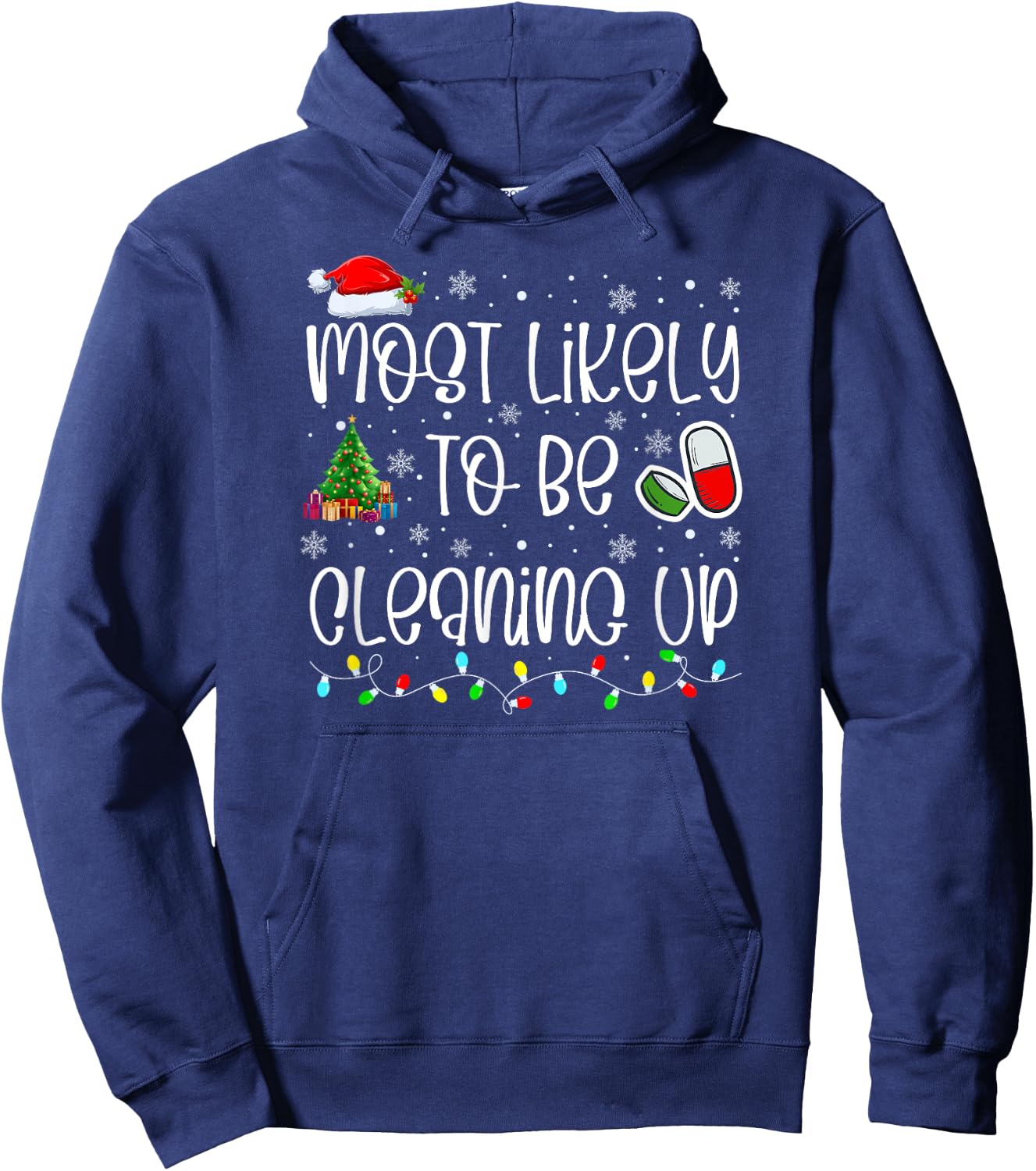 Pharmacy Christmas, Christmas Pharmacy Technician, Nurse Hoodie - Hoodie | Navy