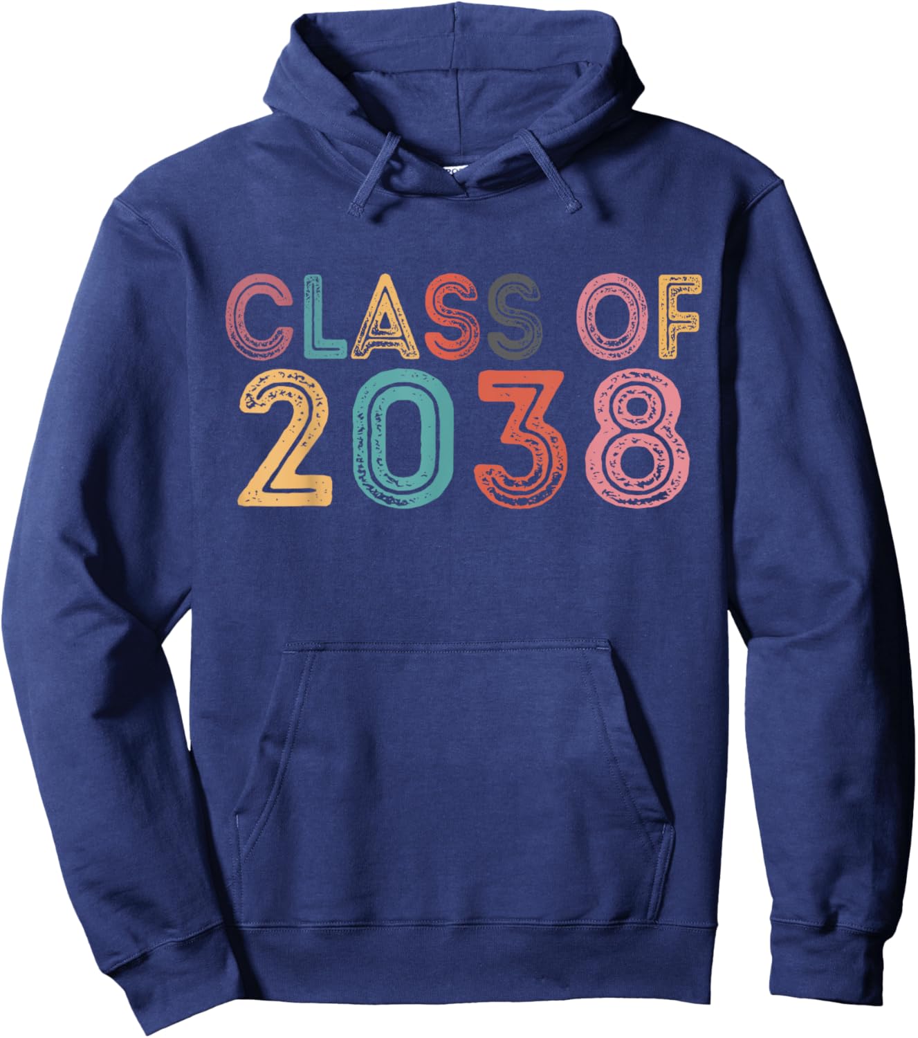 Class Of 2038 Grow With Me Graduation 2038 Hoodie - Hoodie | Navy