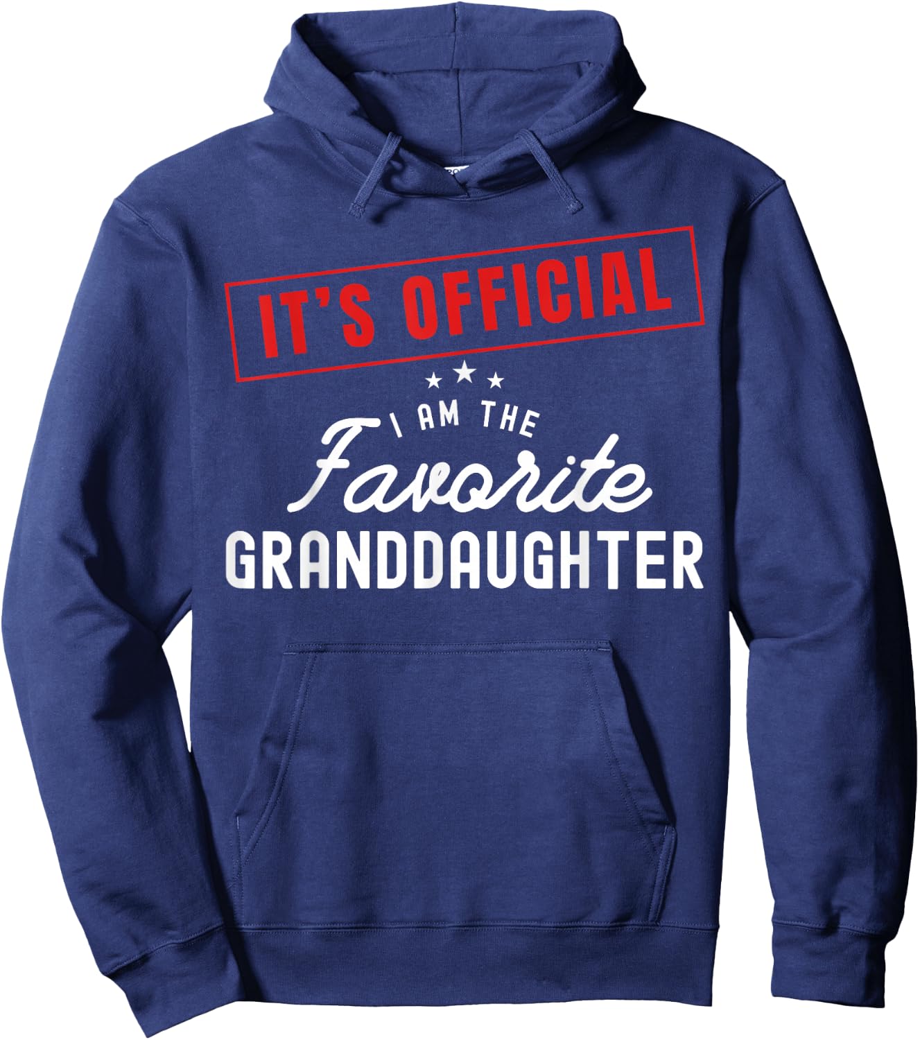 It's Official I'm The Favorite Granddaughter Vintage Hoodie - Hoodie | Navy