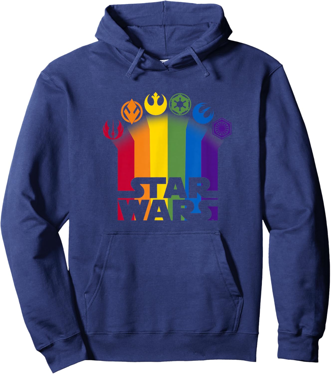 Star Wars Icon Trails Rainbow Logo Hoodie - Hoodie | Navy
