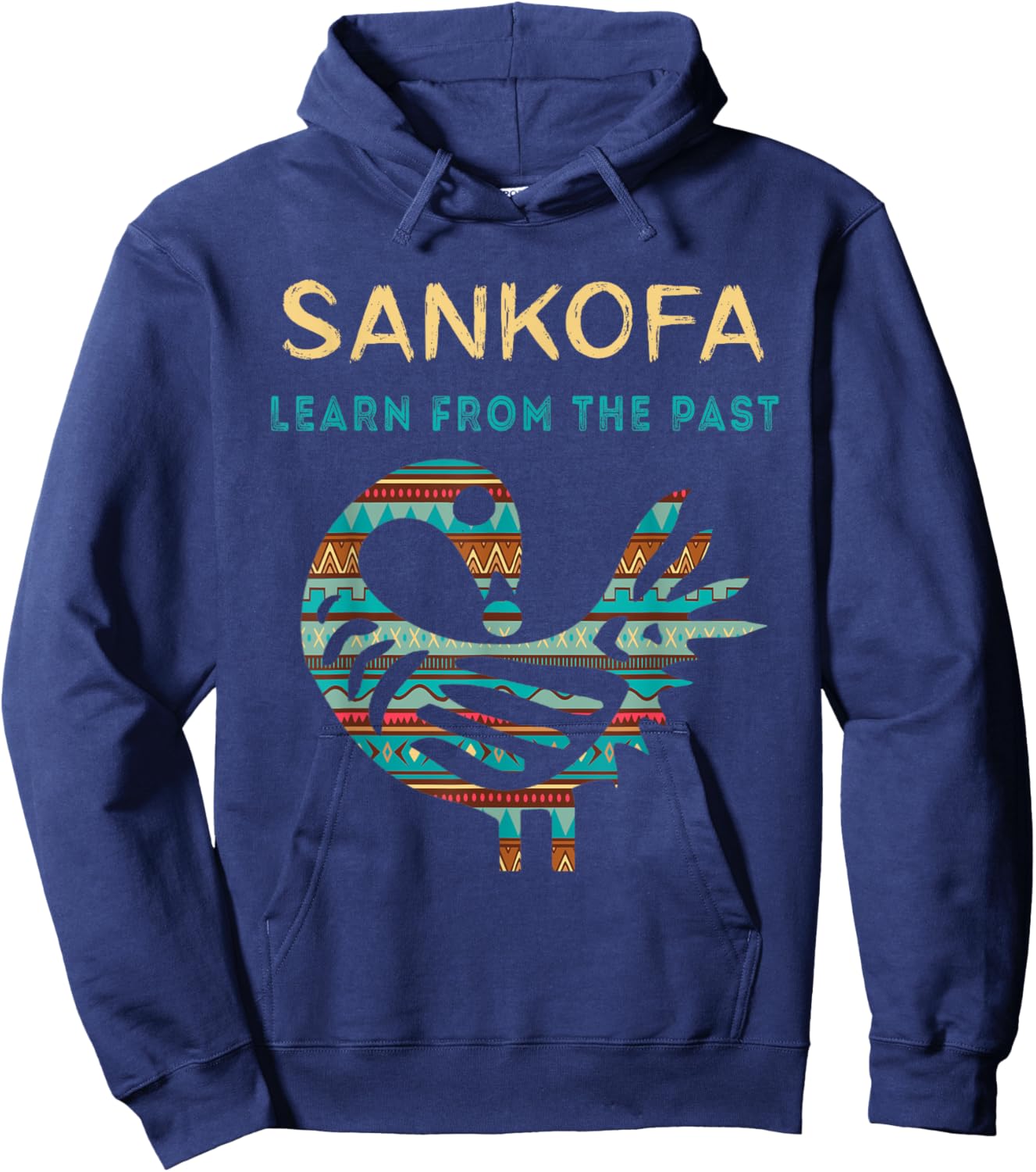 Sankofa Learn From The Past African Bird Black History Hoodie - Hoodie | Navy