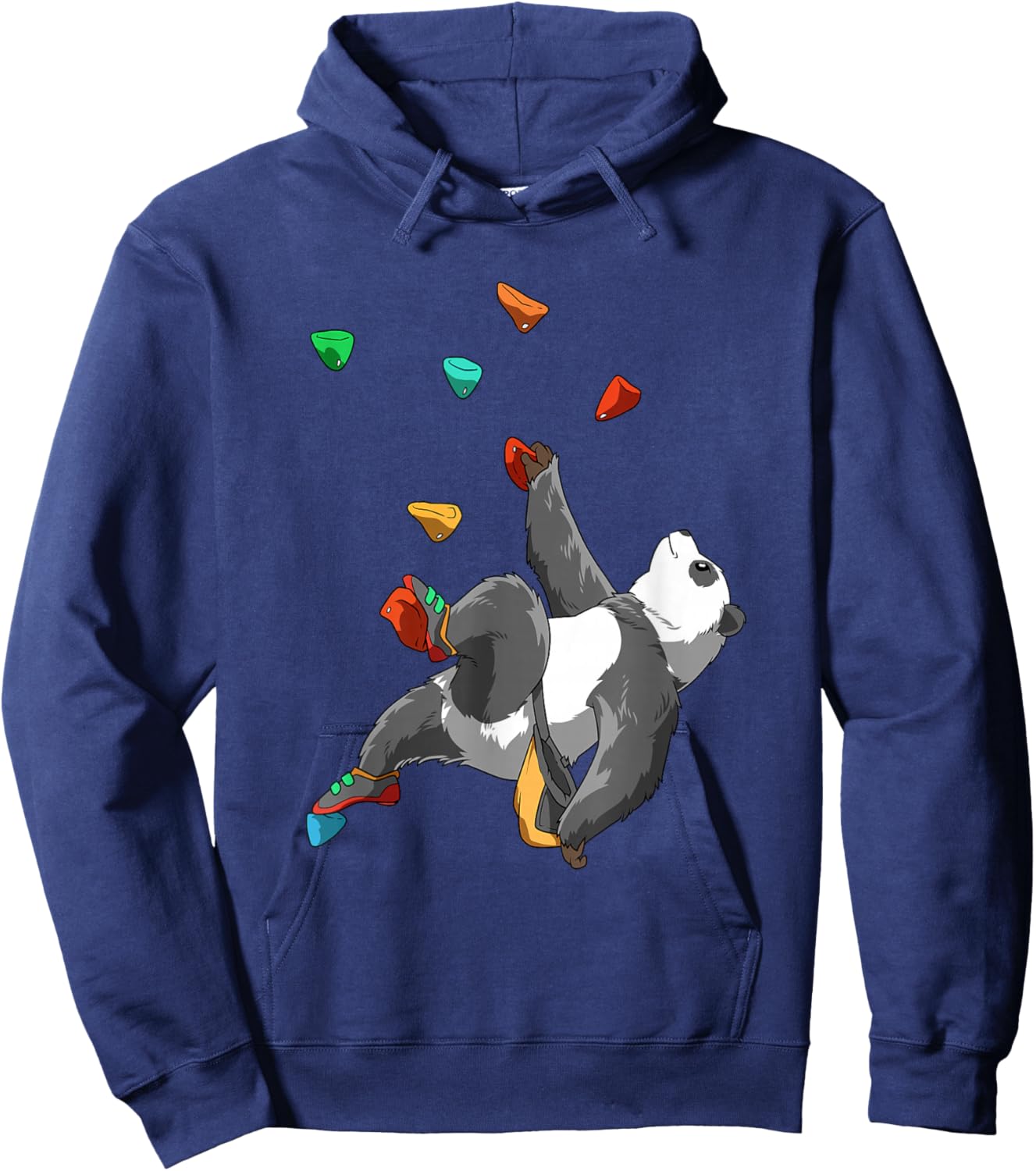 Bouldering and Rock Climbing Panda Hoodie - Hoodie | Navy