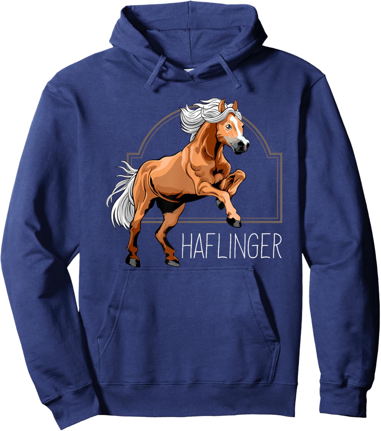 Haflinger Rider Horse Pony Riding Hoodie - Hoodie | Navy