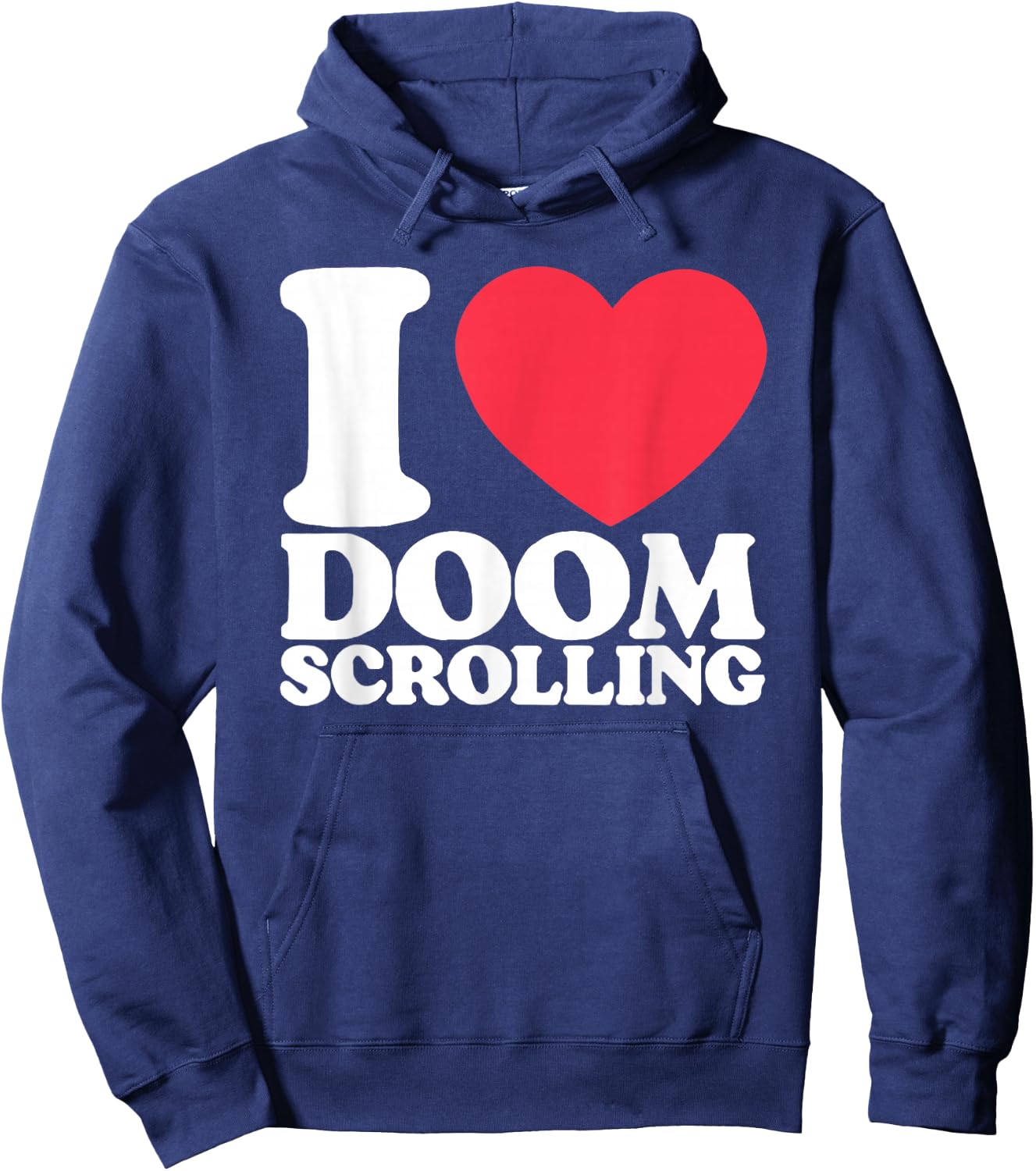 I Heart Doom Scrolling Hoodie - Hoodie | Navy