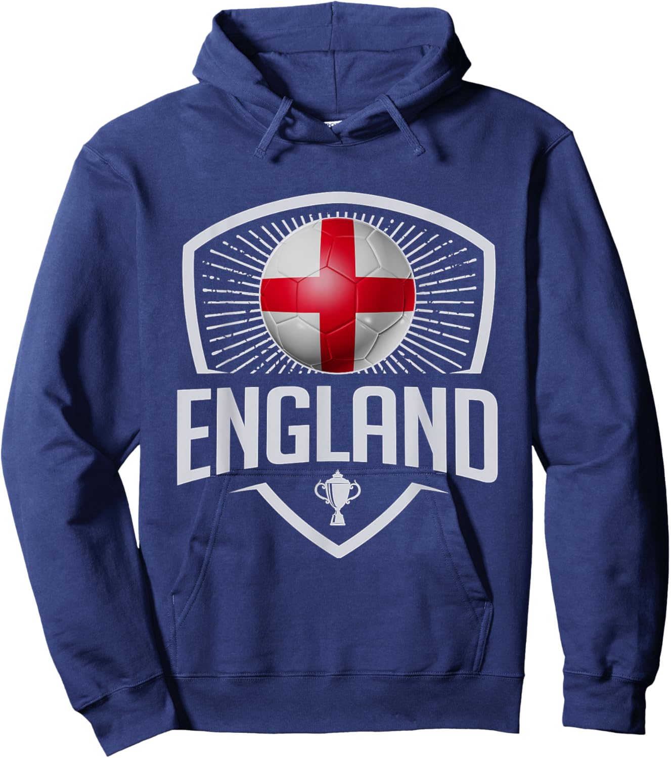 England Soccer Support the Team Football Fan English Flag Hoodie - Hoodie | Navy