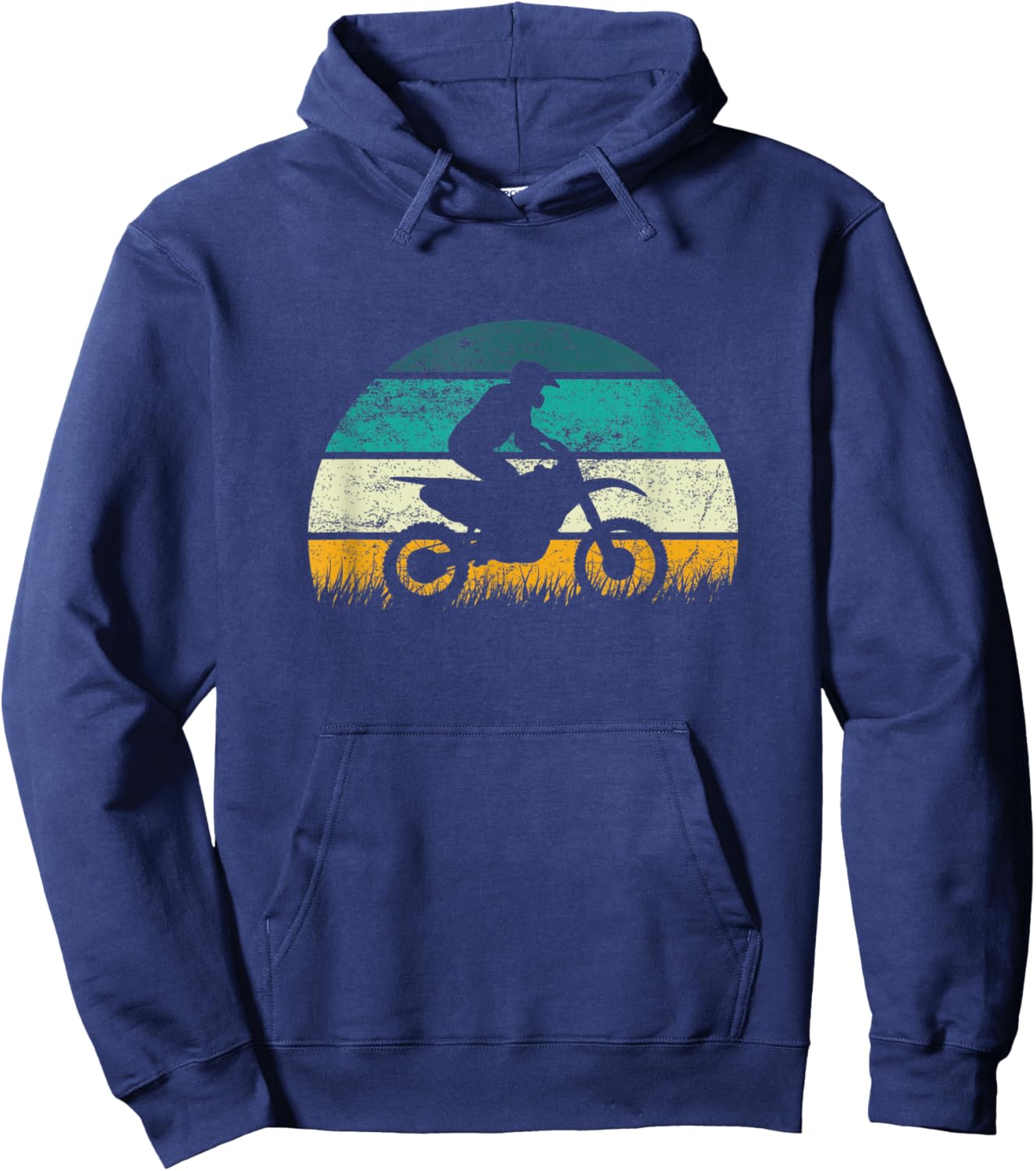 Motocross Bike Vintage Dirtbike MX Racing Retro Dirt Bike Hoodie - Hoodie | Navy