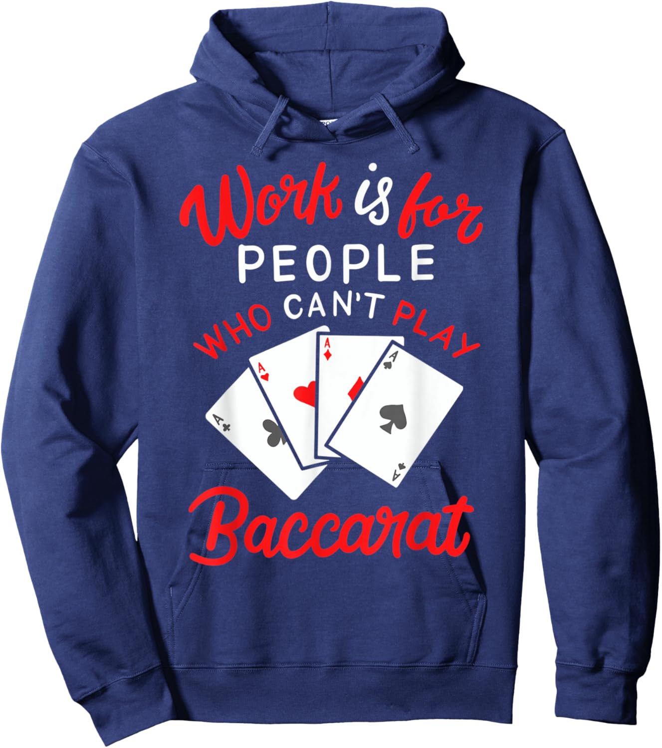 Player Banker Baccarat Player Grandma Funny Play Baccarat Hoodie - Hoodie | Navy
