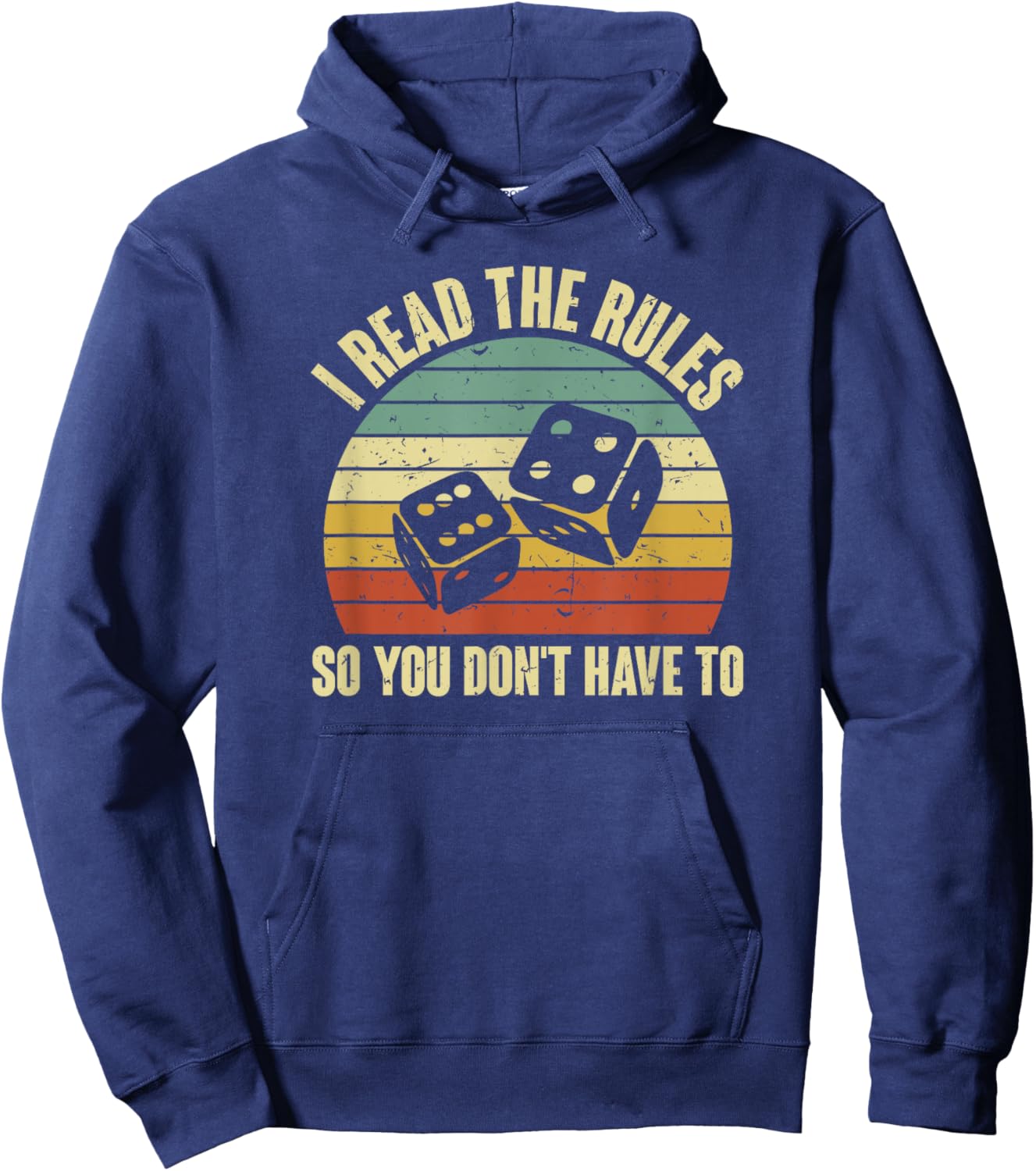 Game Night Adults Funny Board Games I Read The Rules Small Hoodie - Hoodie | Navy