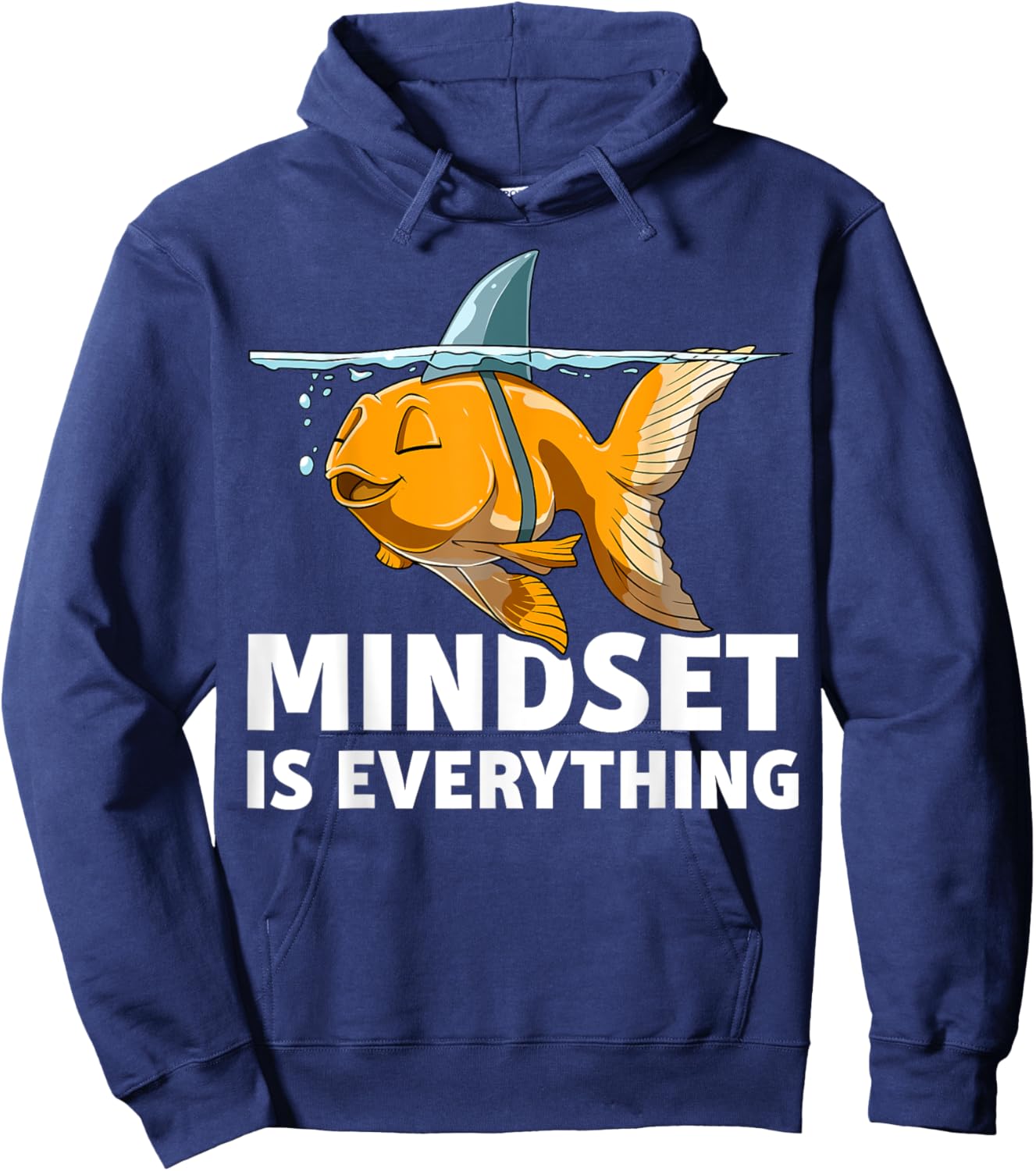 Fish With Shark Fin Goldfish Shark Goldfish With Shark Fin Hoodie - Hoodie | Navy