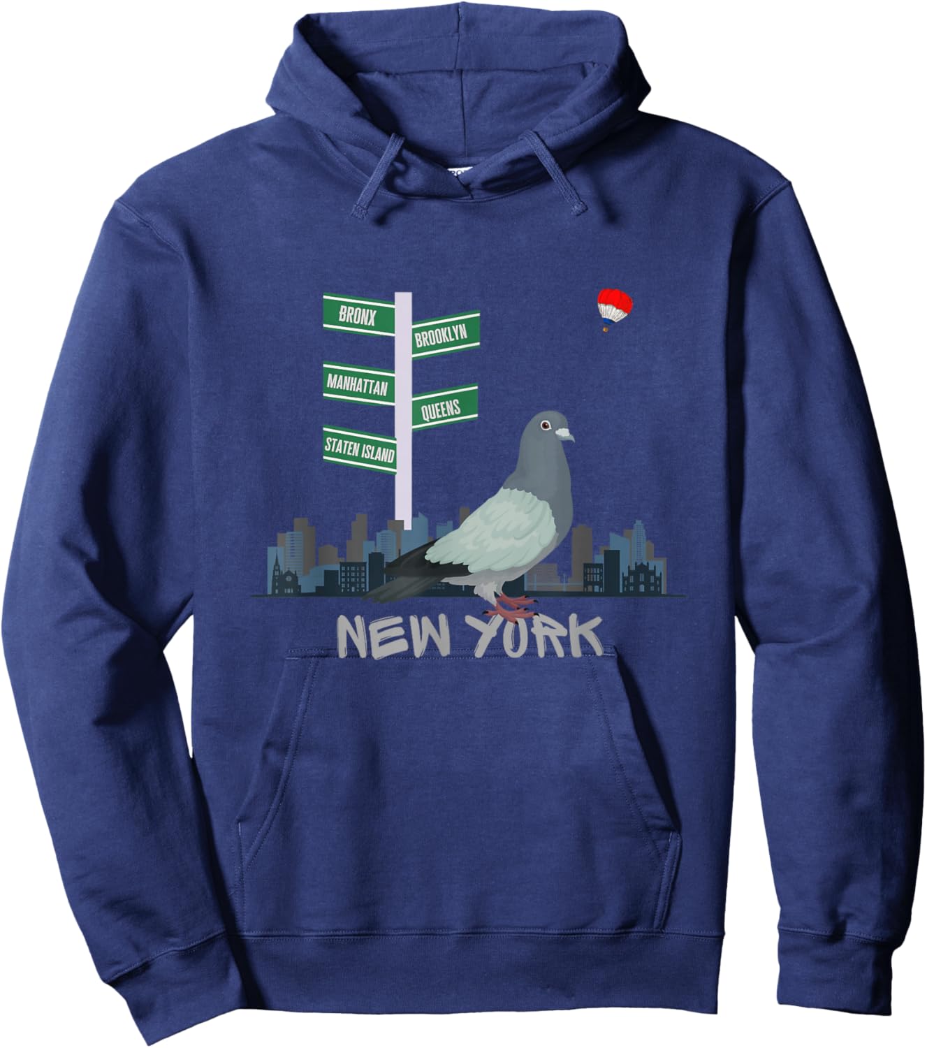 Pigeons of New York City Hoodie - Hoodie | Navy