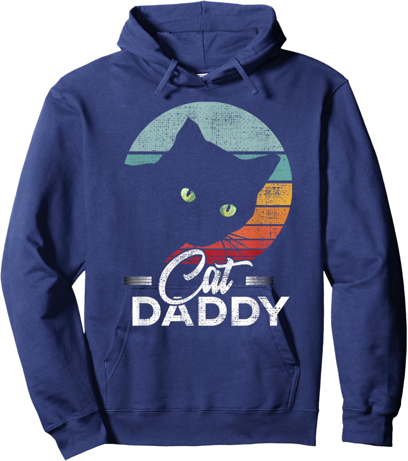 Best Cat Dad Daddy Ever Cat Lover Men Hoodie - Hoodie | Navy