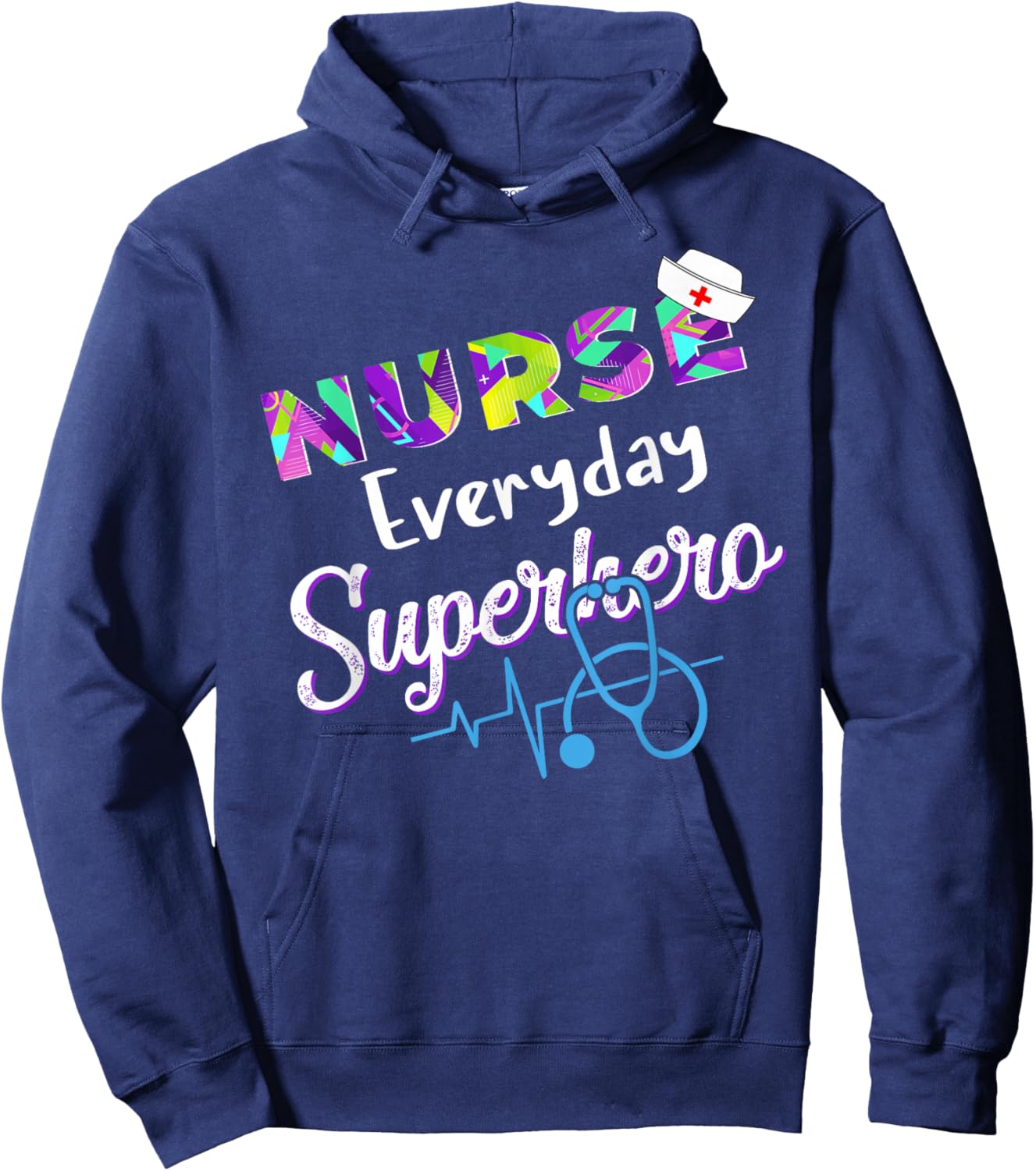 Nurse Every Day Superhero Coloring International Nurses Day Hoodie - Hoodie | Navy
