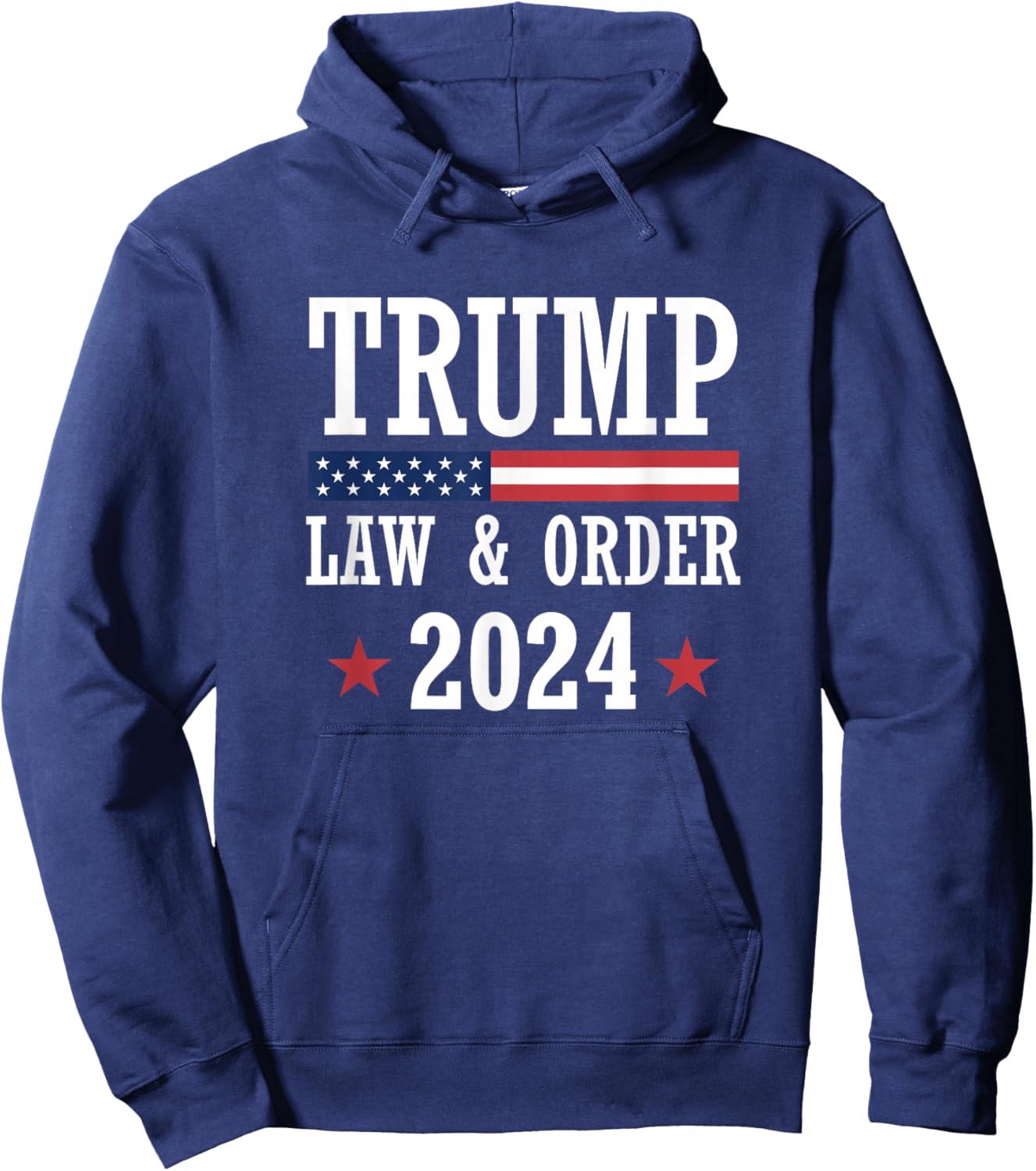 Law & Order Cops For Trump 2024 Police Thin Blue Line Hoodie - Hoodie | Navy