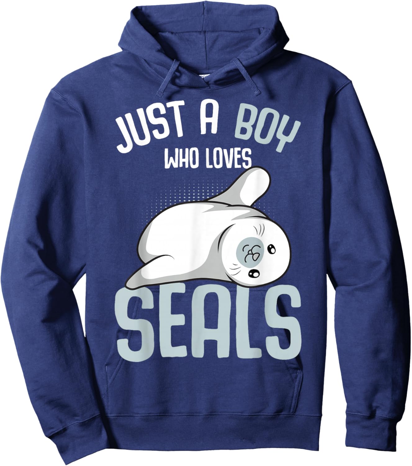 Just a Boy who loves Seals Sea Lion Boys Kids Hoodie - Hoodie | Navy