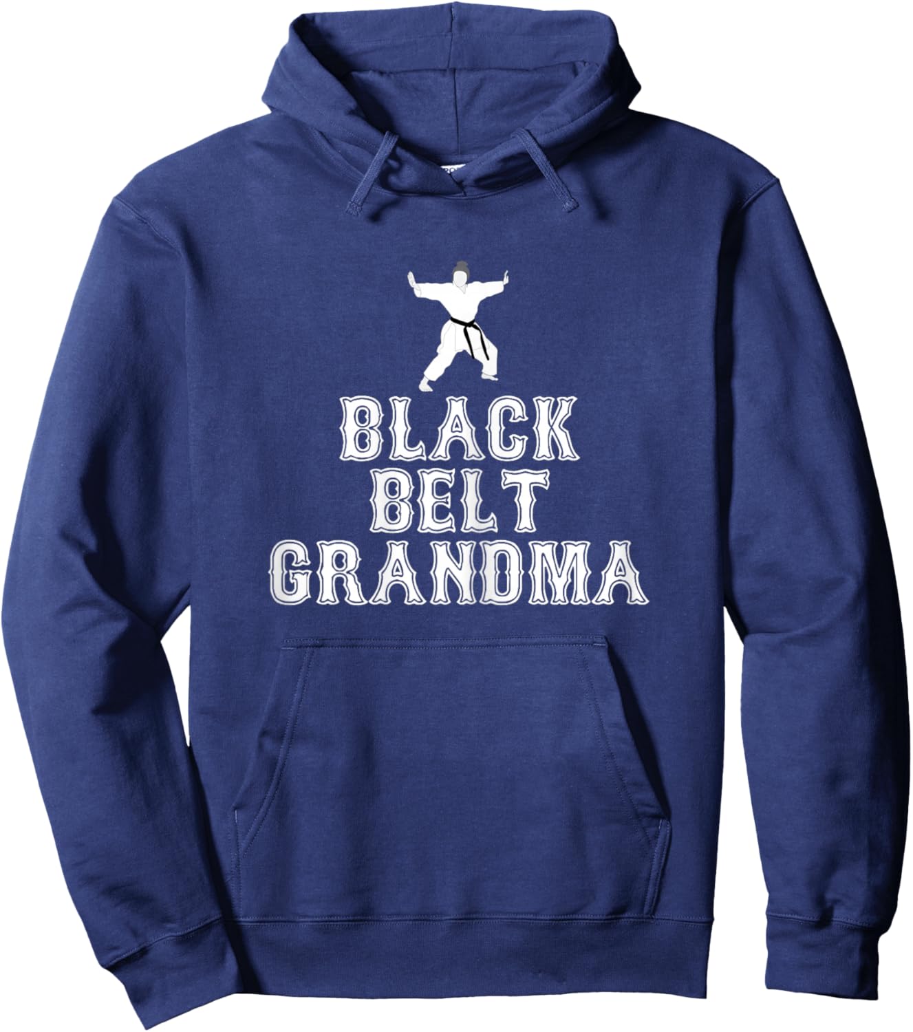 Black Belt Grandma Awesome Grandmother Birthday Present Idea Hoodie - Hoodie | Navy