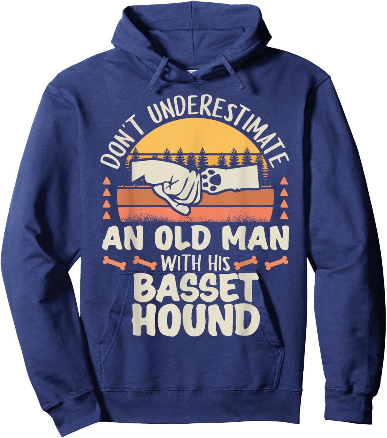 Basset Hound Shirt Men Women Dog Mom Dog Lover Hoodie - Hoodie | Navy