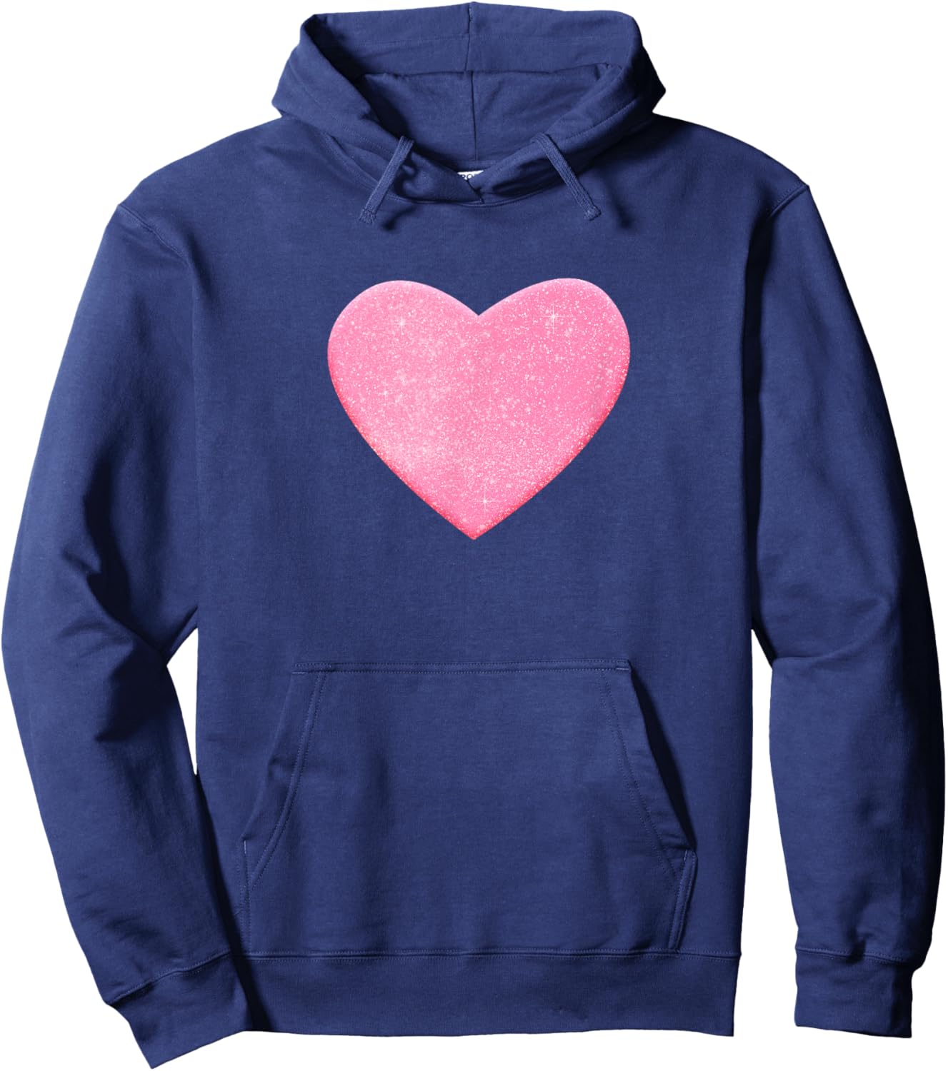 Valentines Pink Heart Hoodie - Hoodie | Navy