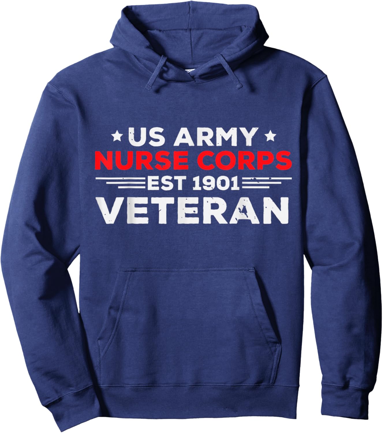 USA Army Nurse Corps Veteran Patriotic Hoodie - Hoodie | Navy