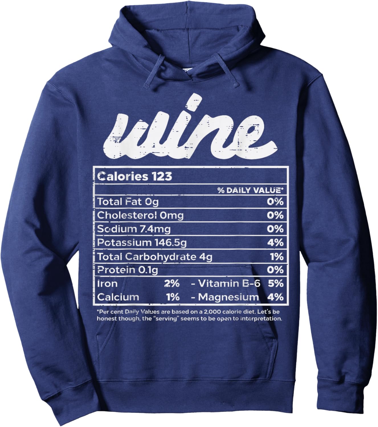 Wine Nutrition Facts Matching Family Thanksgiving Women Hoodie - Hoodie | Navy