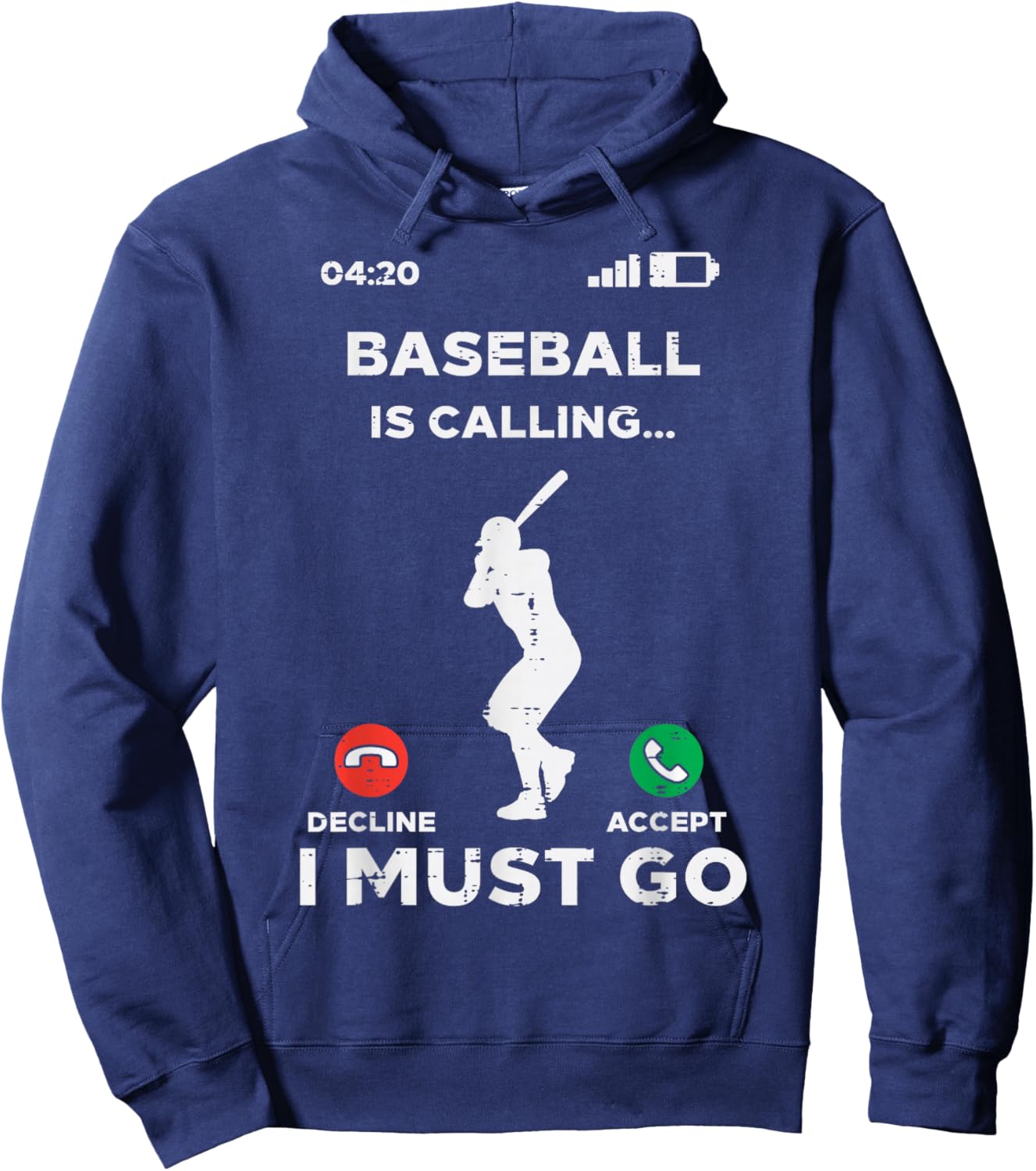 Baseball Calling I Must Go Funny Coach Player Men Women Hoodie - Hoodie | Navy