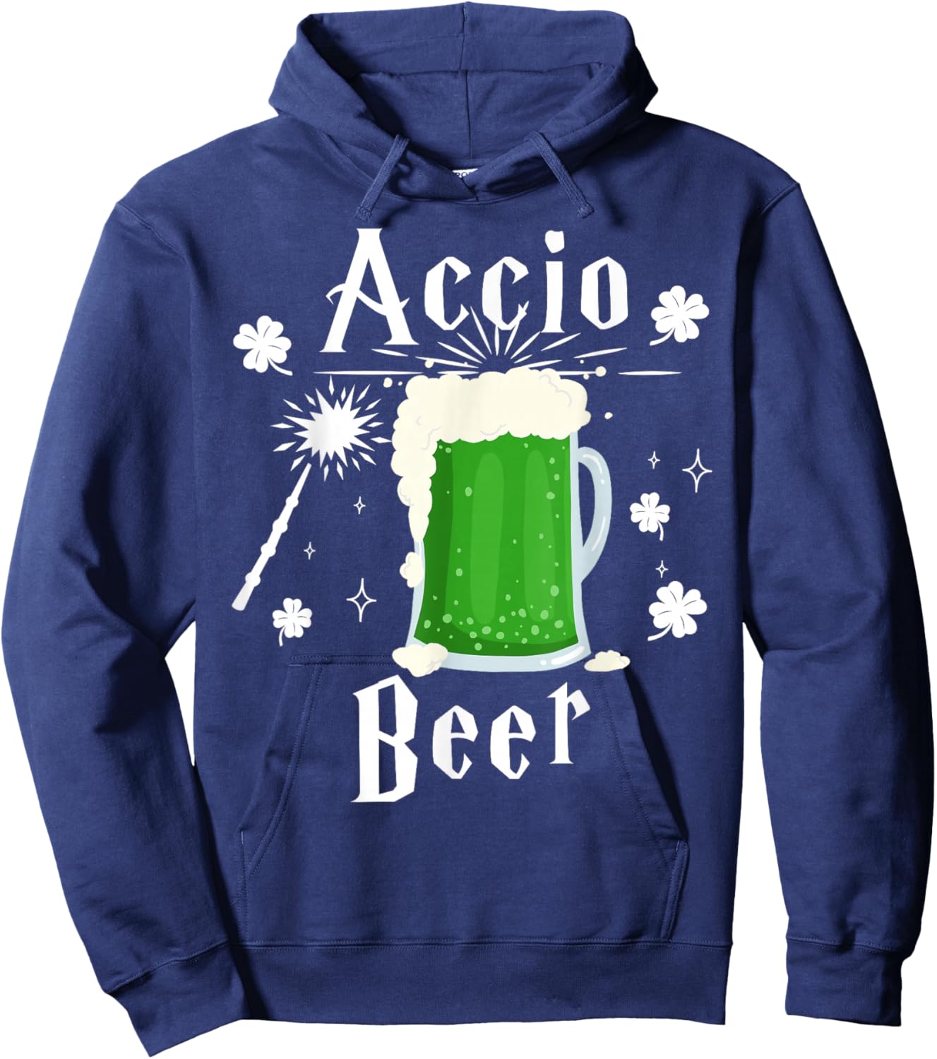 Accio Beer Funny St Patrick's Day Drinking Hoodie - Hoodie | Navy
