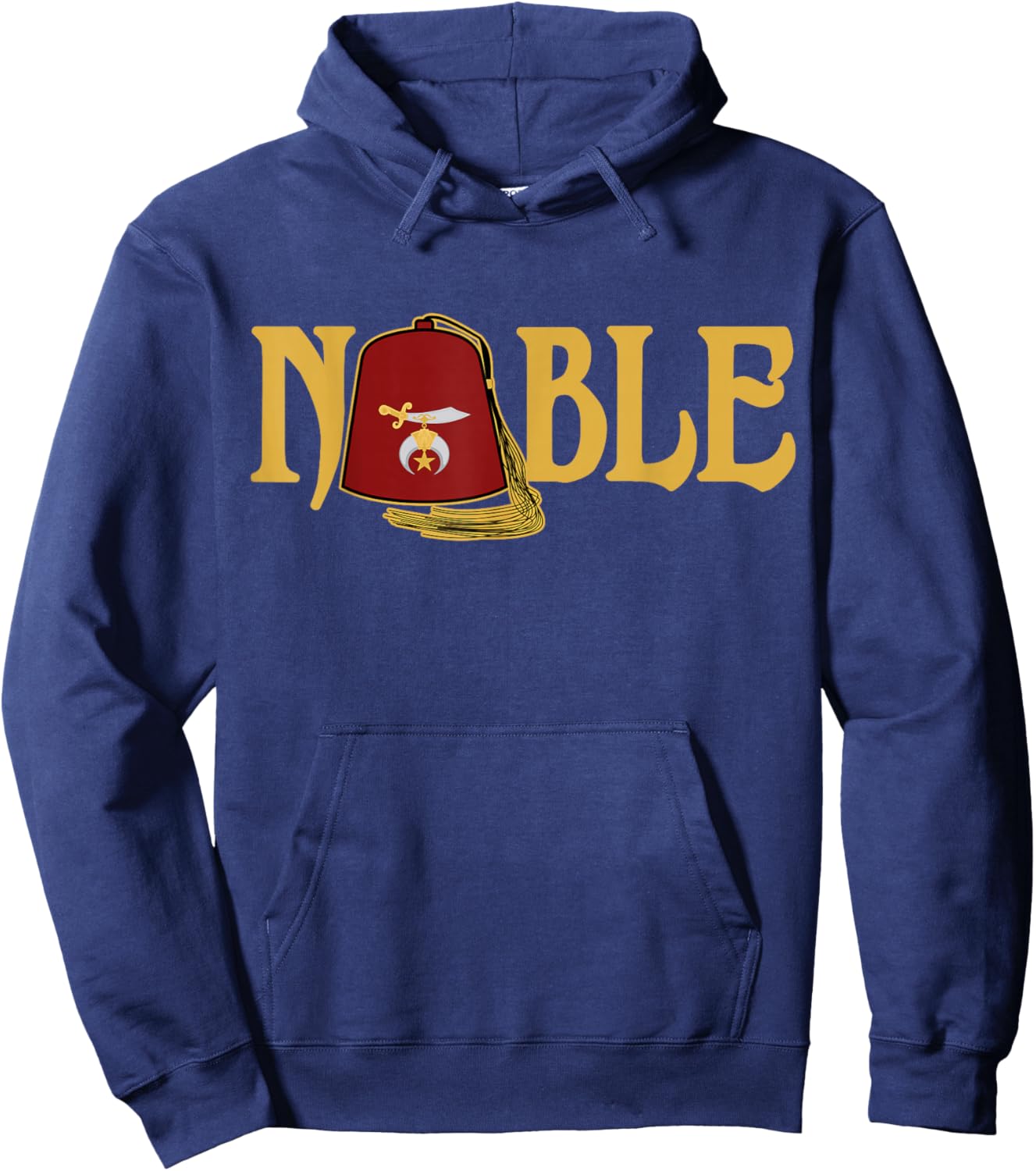 Noble Shriner Fez Emblem AAONMS Mason AEAONMS Parents' Day Hoodie - Hoodie | Navy