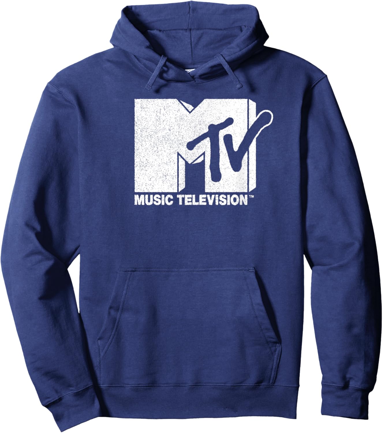 MTV Classic Distressed Logo Hoodie - Hoodie | Navy