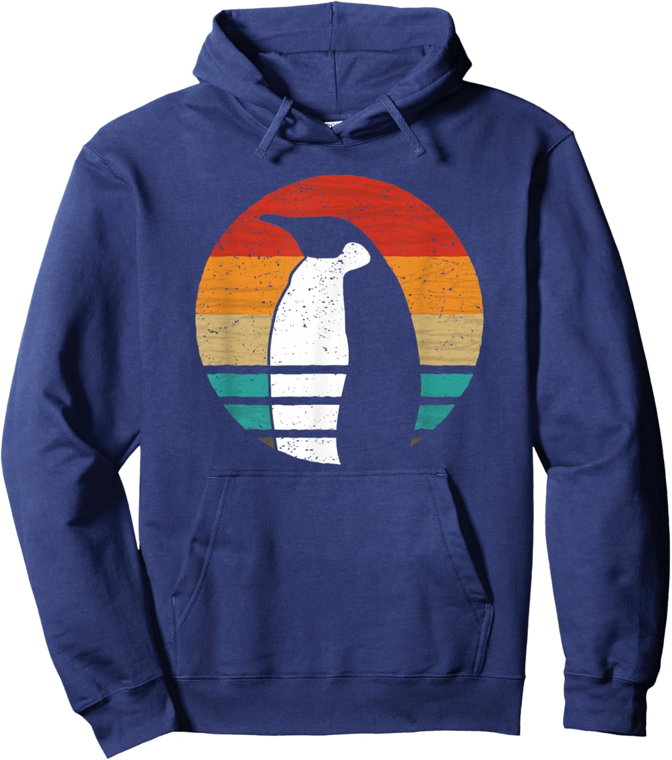 Penguin Retro Style Vintage Hoodie - Hoodie | Navy